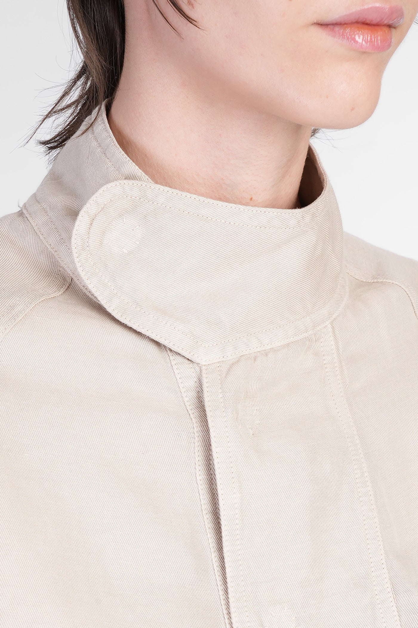 Casual jacket in taupe linen - Image 5