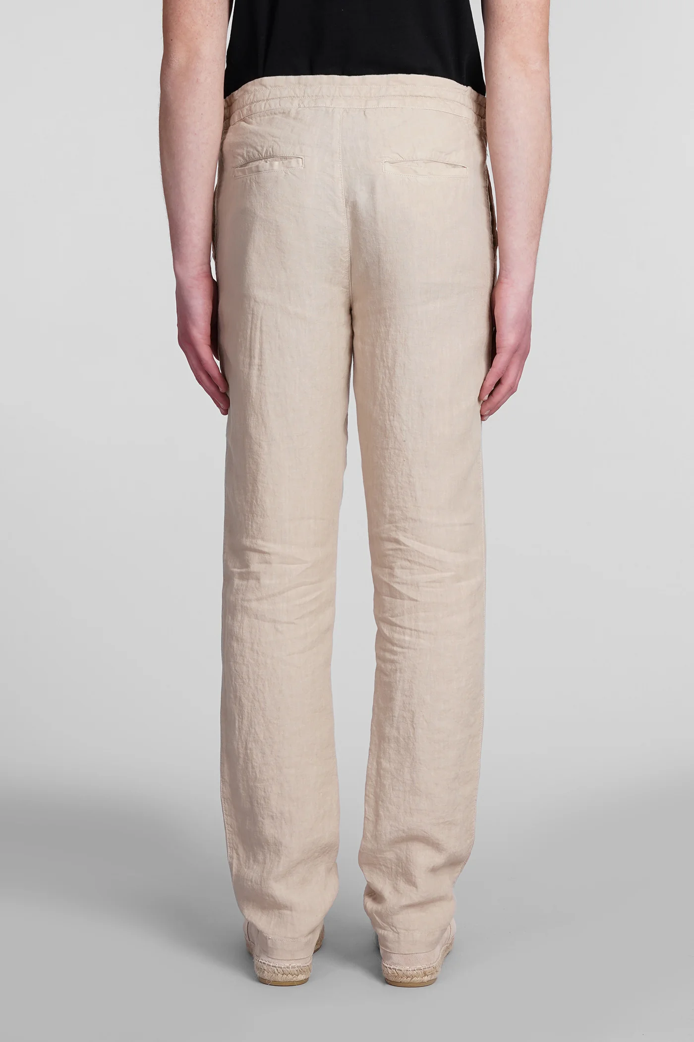 Pants in beige linen - Image 3