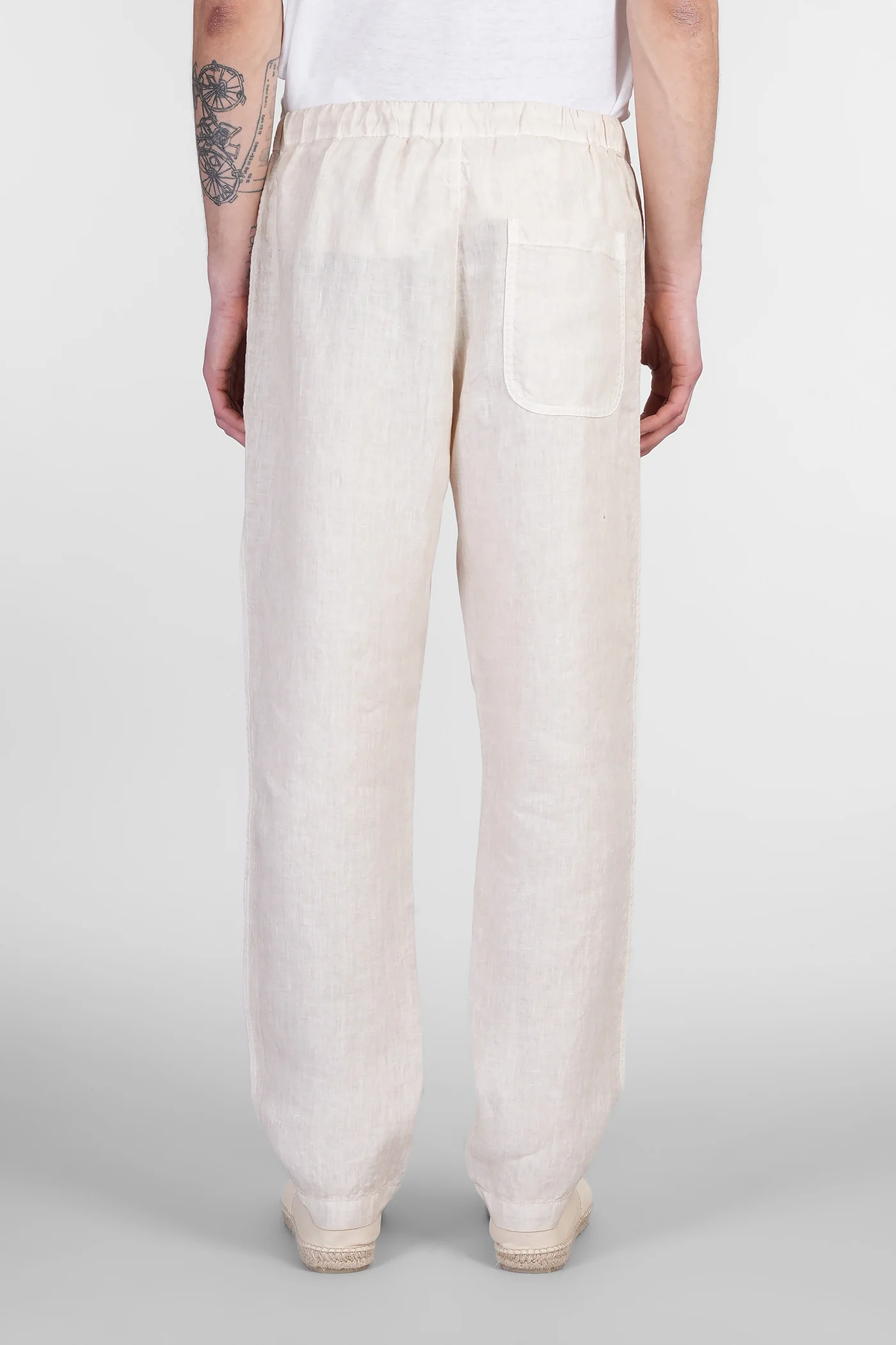 Pants in beige linen - Image 3