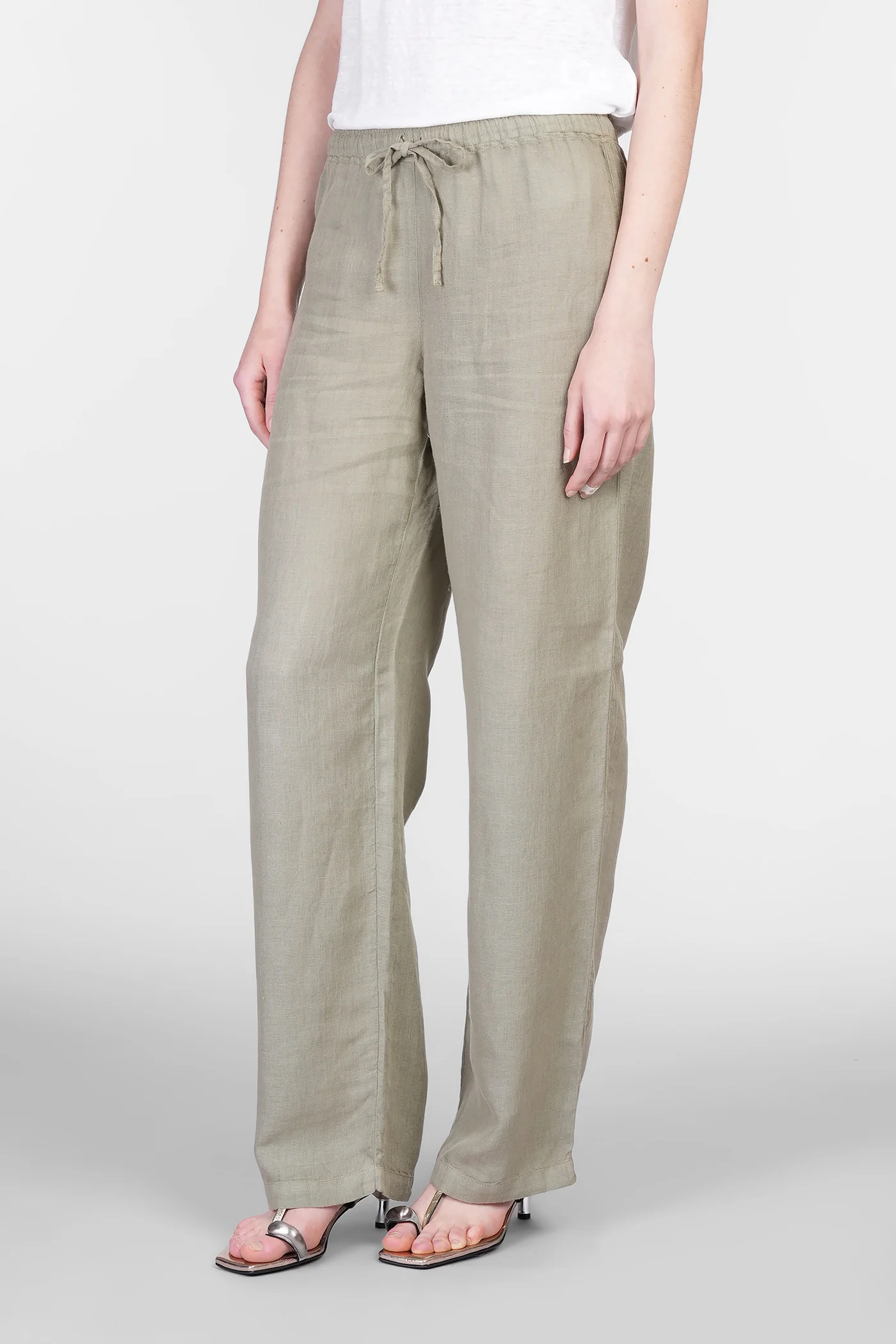 Pants in green linen - Image 4