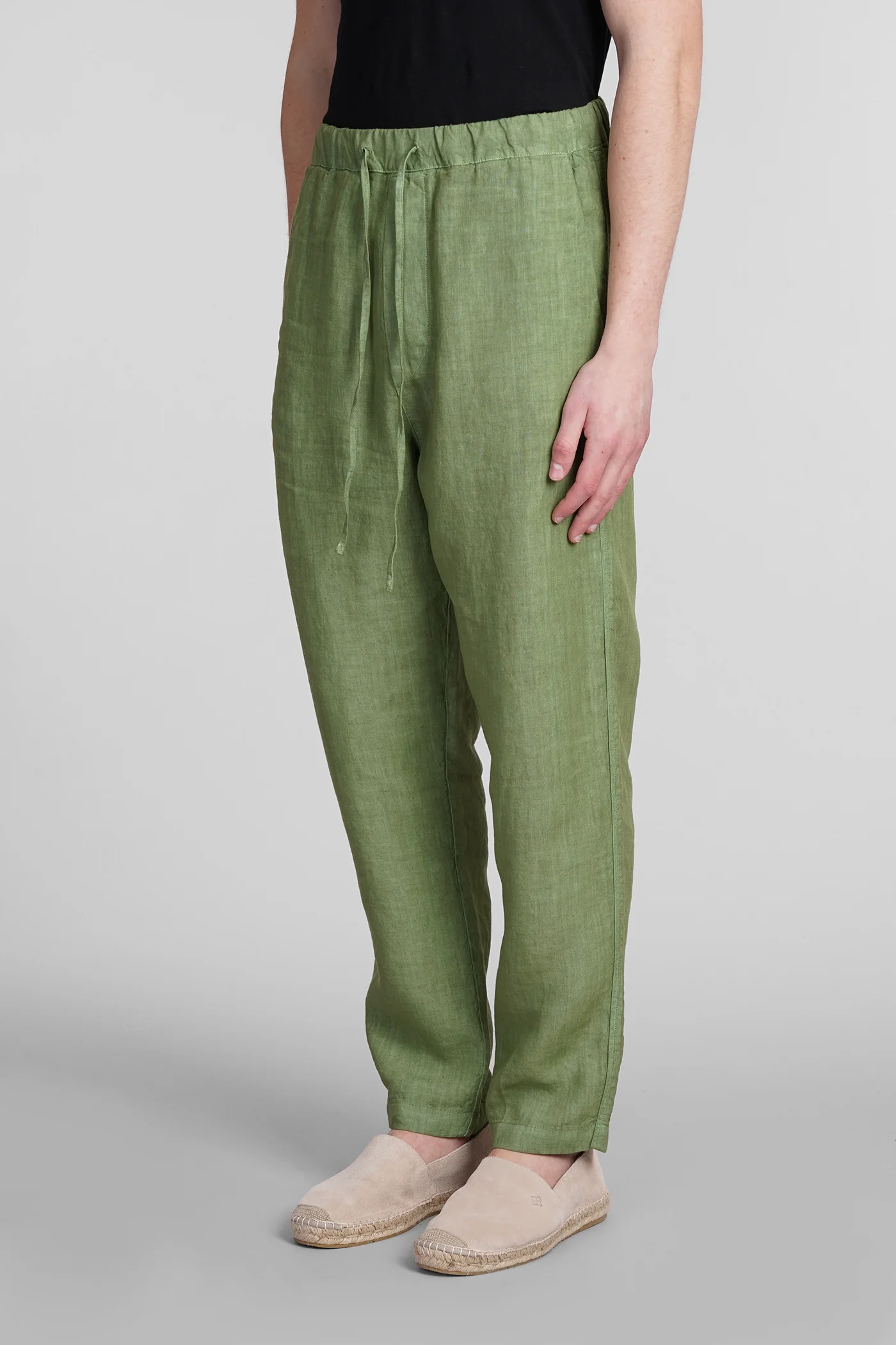 Pants in green linen - Image 4