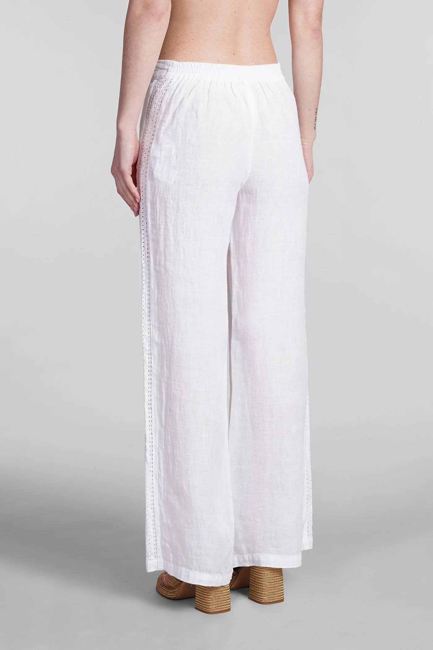 Pants in white linen - Image 3