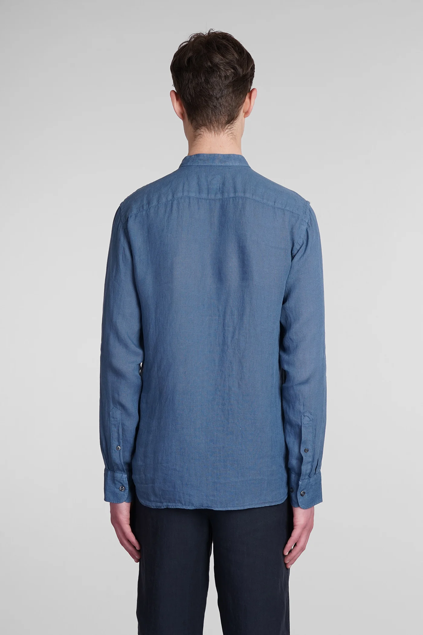 Shirt in blue linen - Image 3