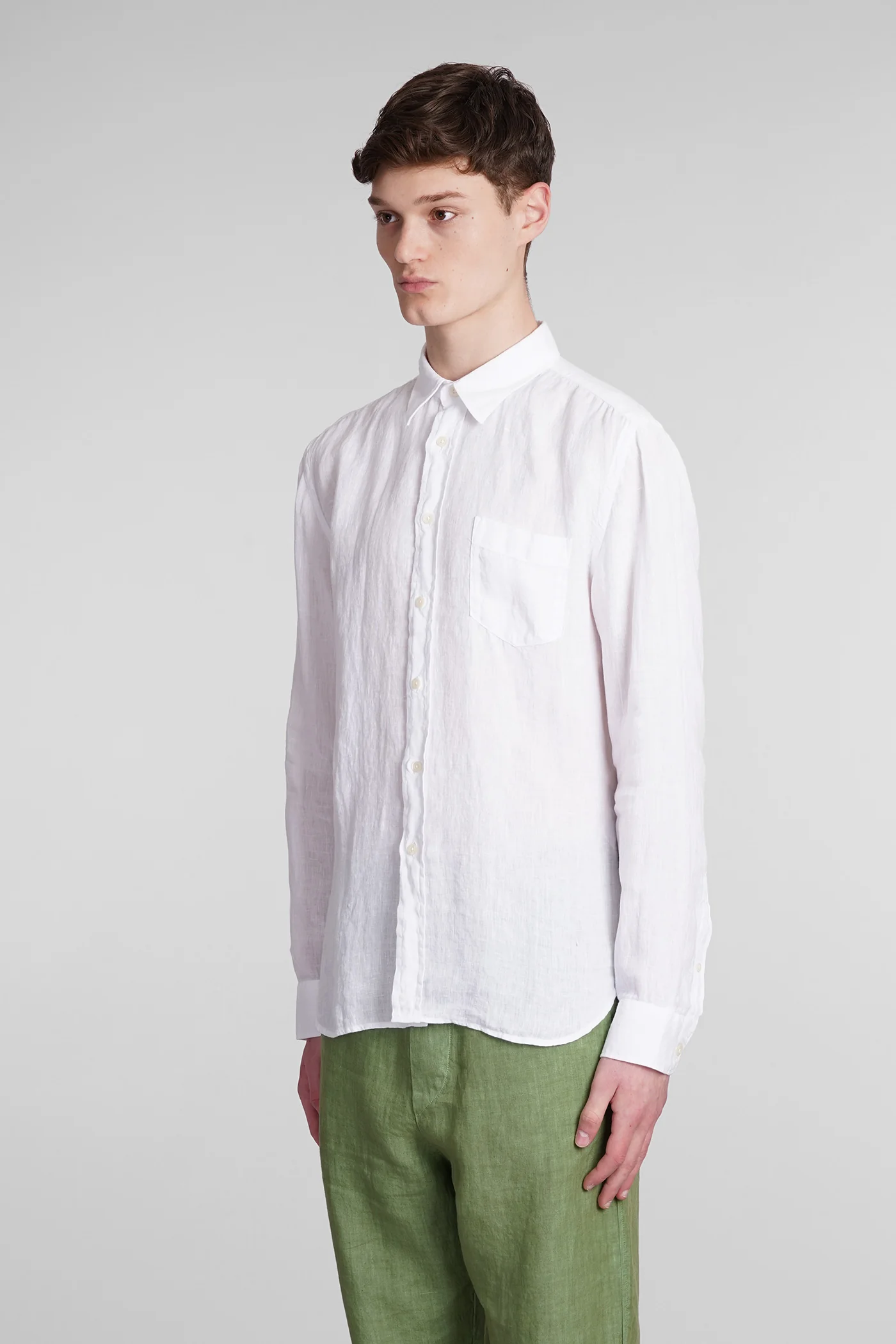 Shirt in white linen - Image 4