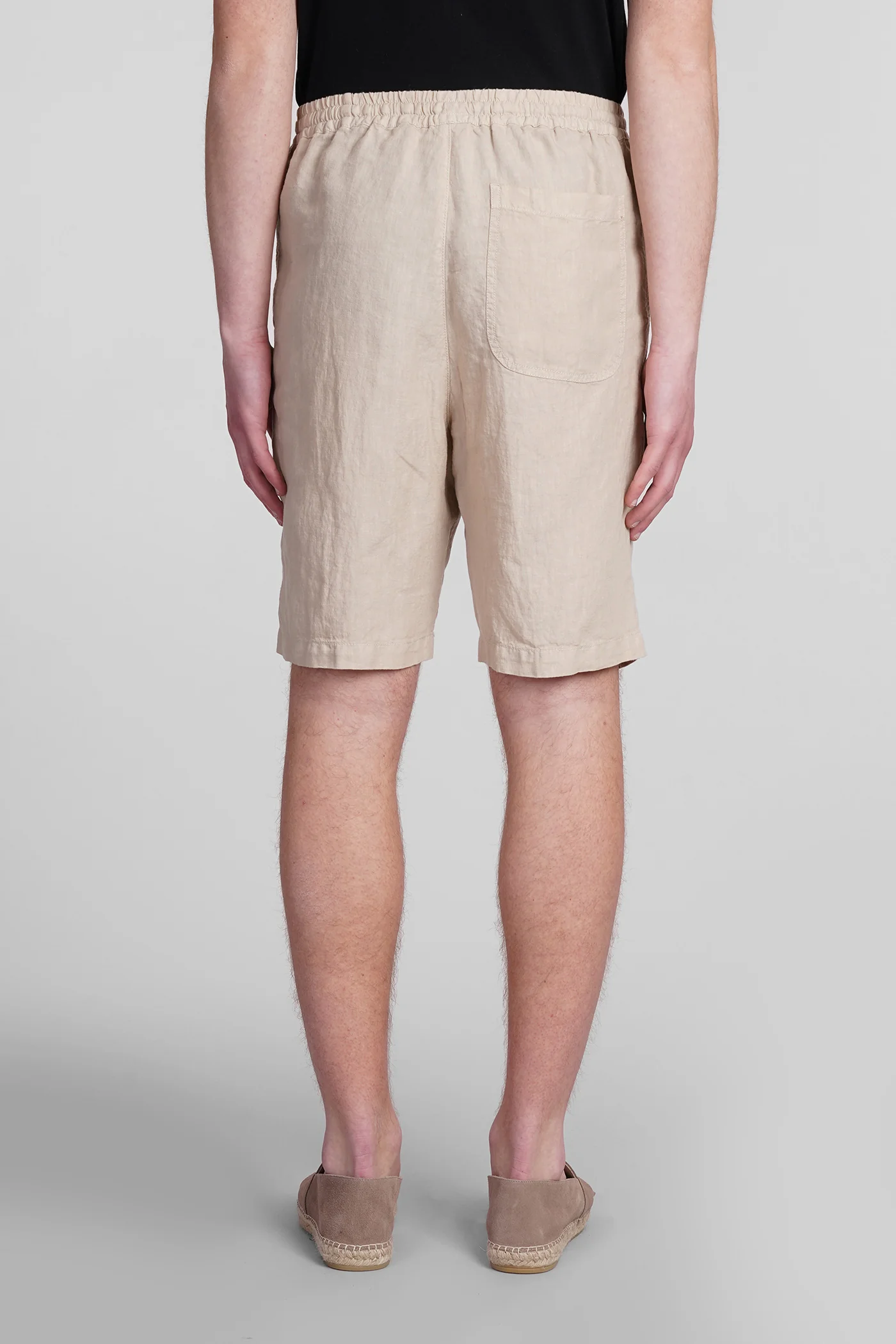 Shorts in beige linen - Image 3