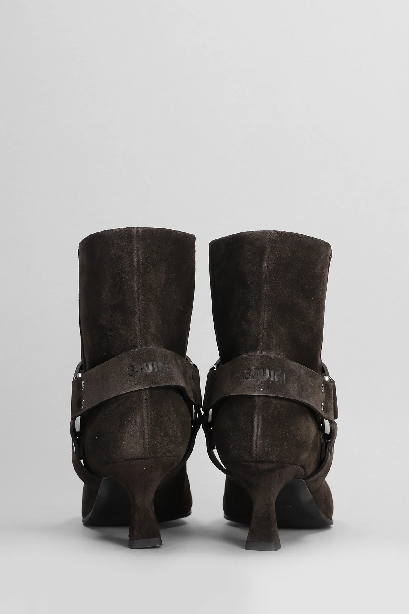Avril 055 High heels Ankle boots in brown suede - Image 4
