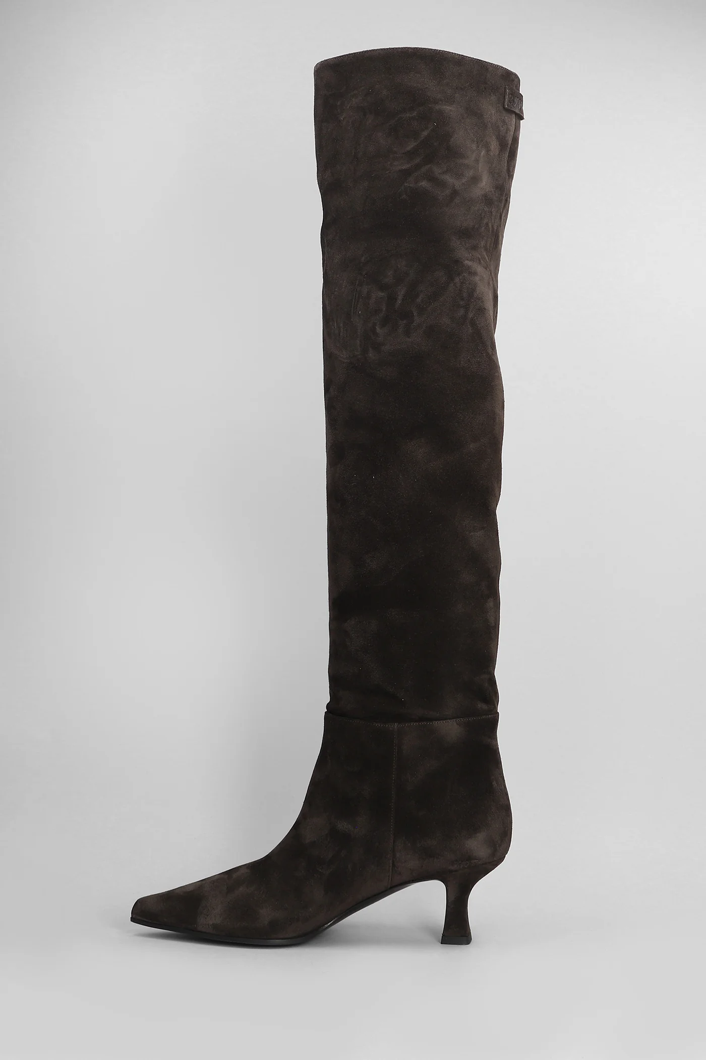 Bea 055 High heels boots in brown suede - Image 3