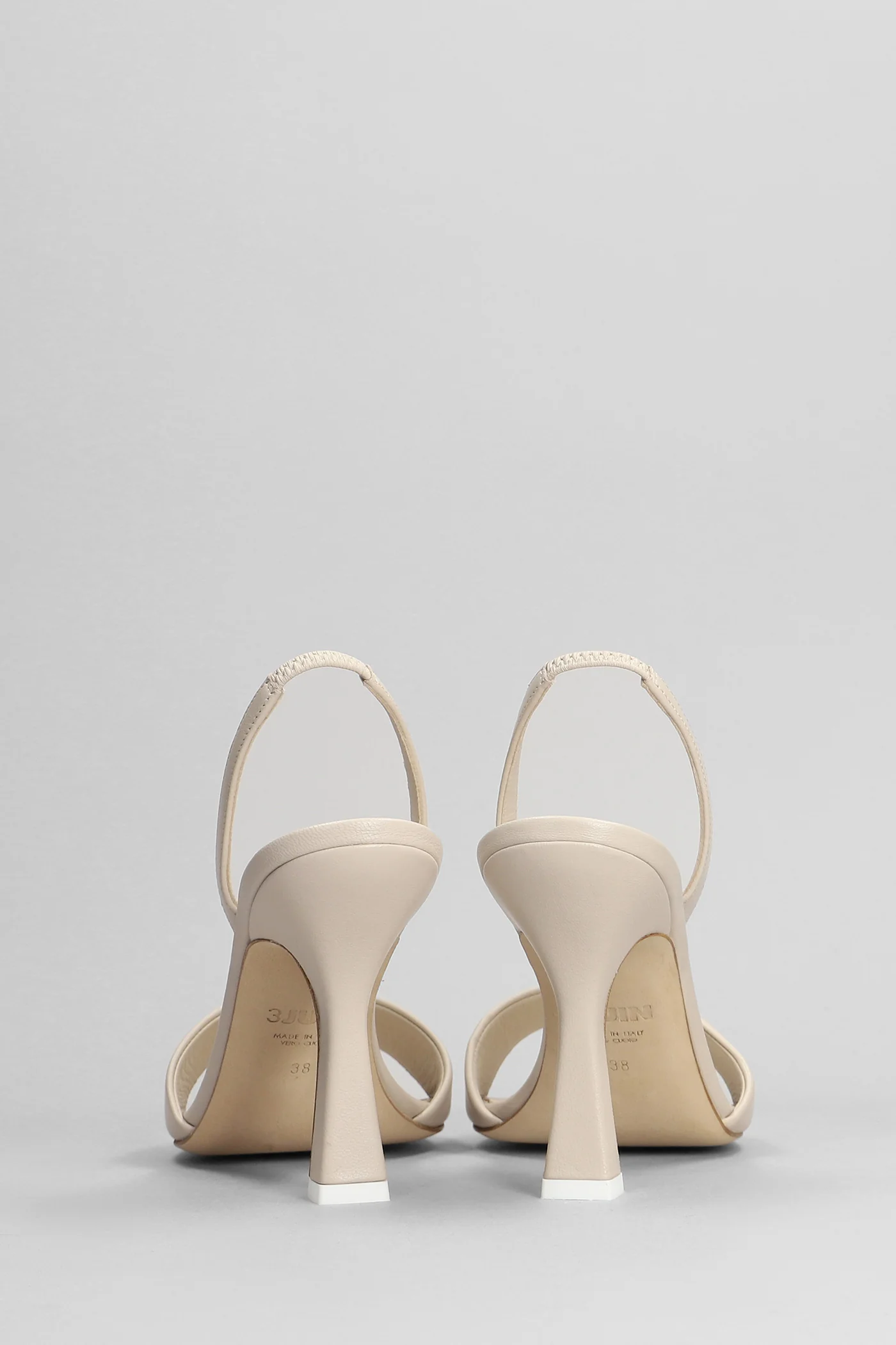 Lily 095 Sandals in beige leather - Image 4