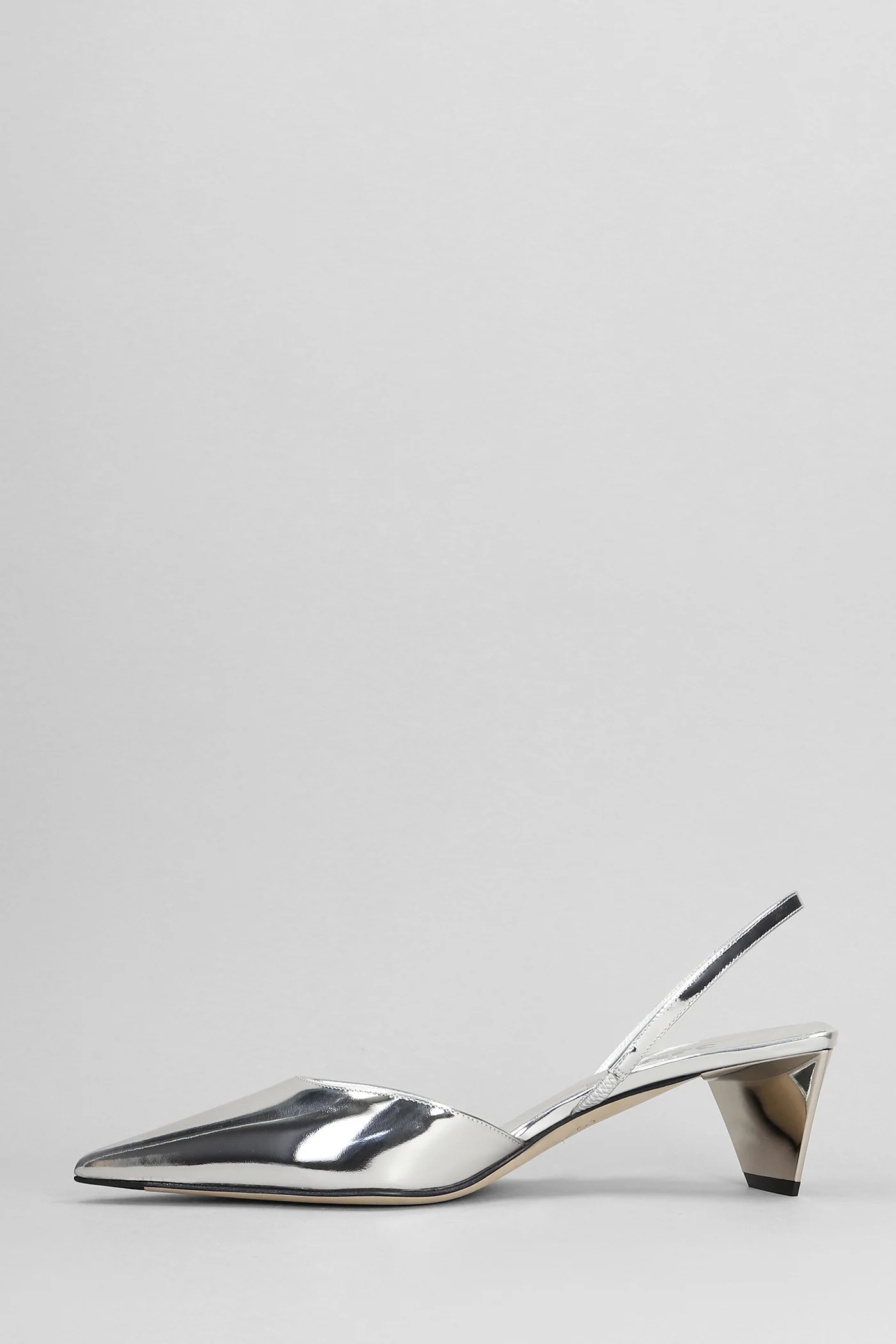 Mariel 050 Pumps in silver leather - Image 3