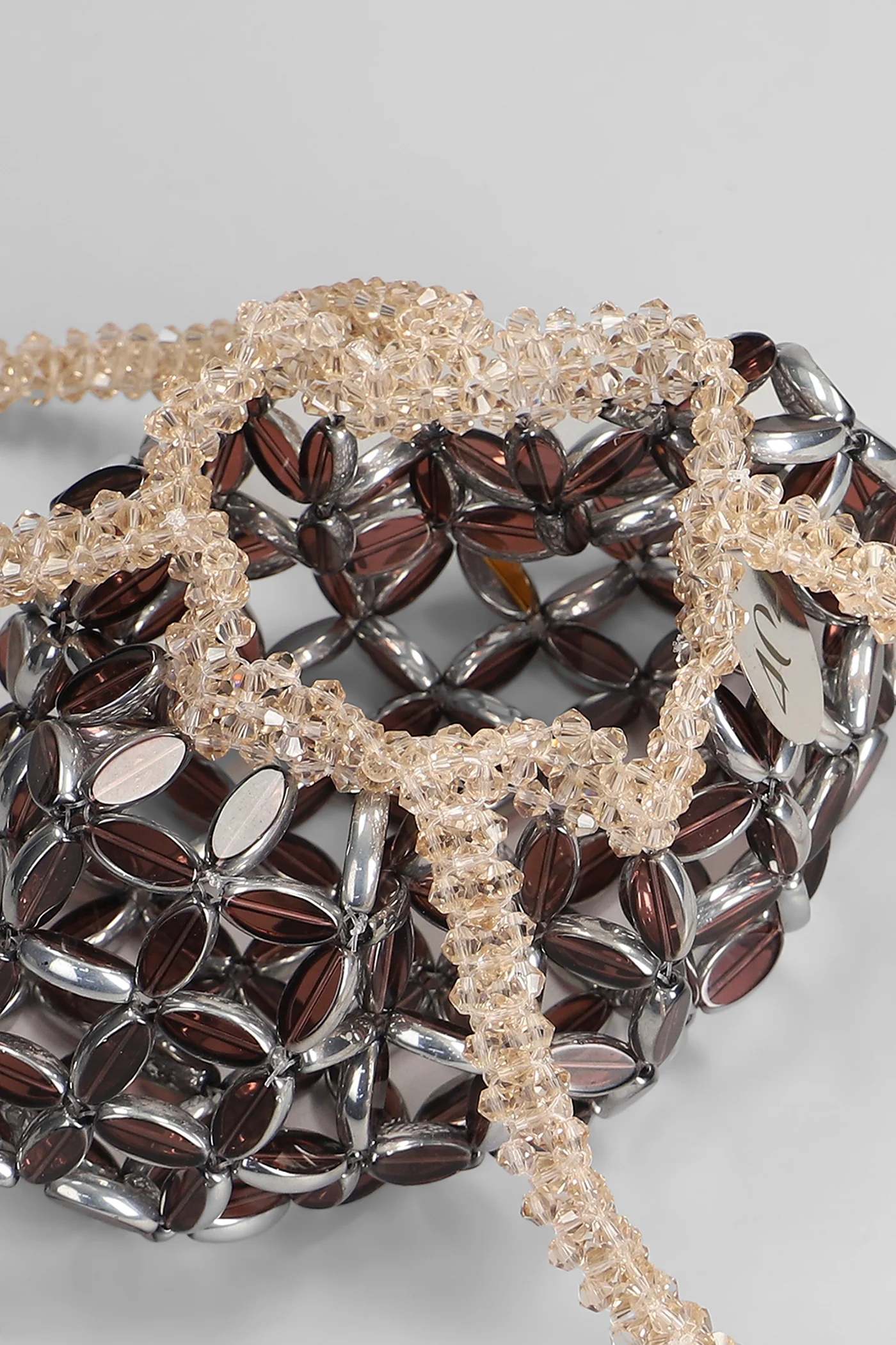 Chicca Hand bag in silver glass - Image 4