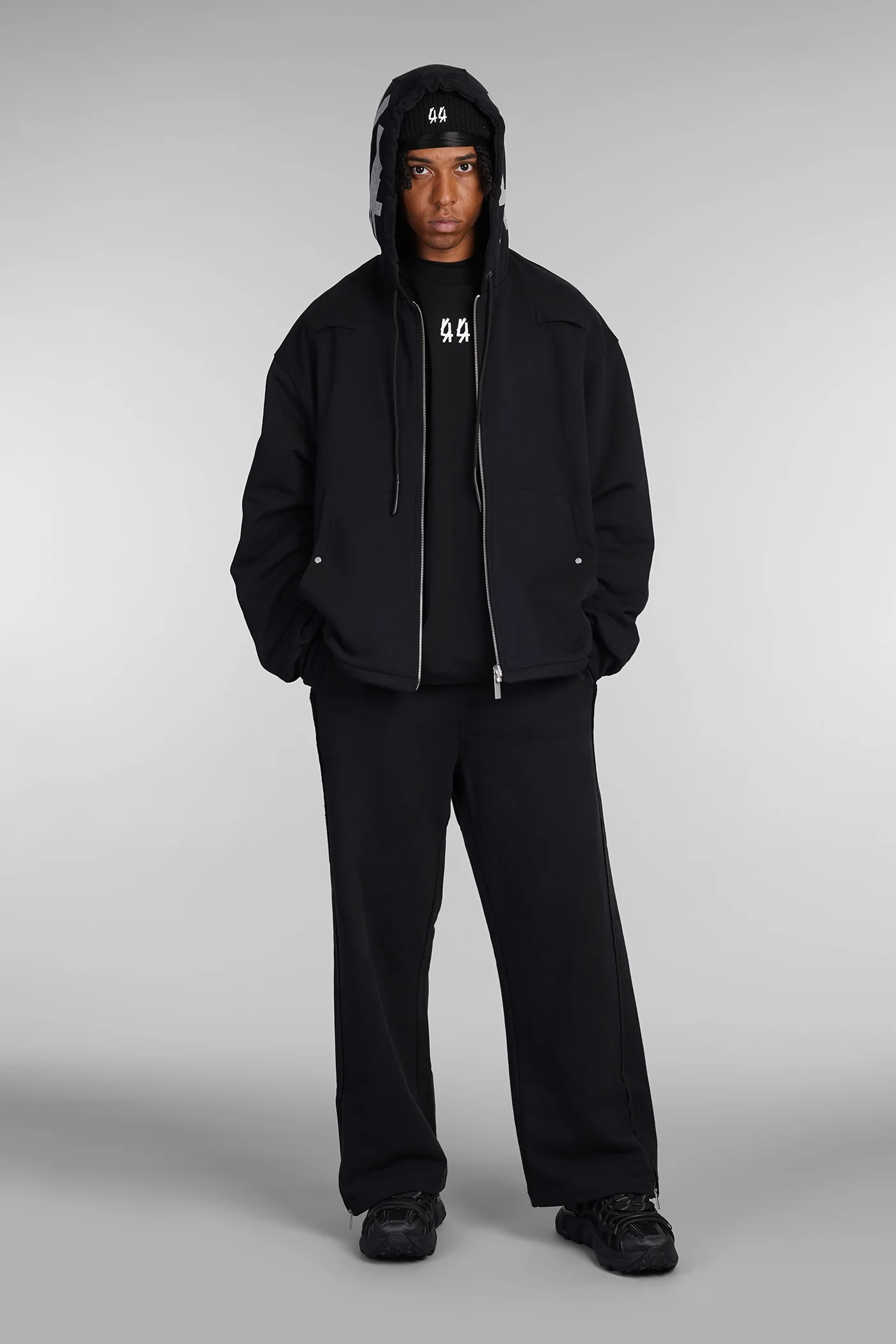 Casual jacket in black cotton - Image 22