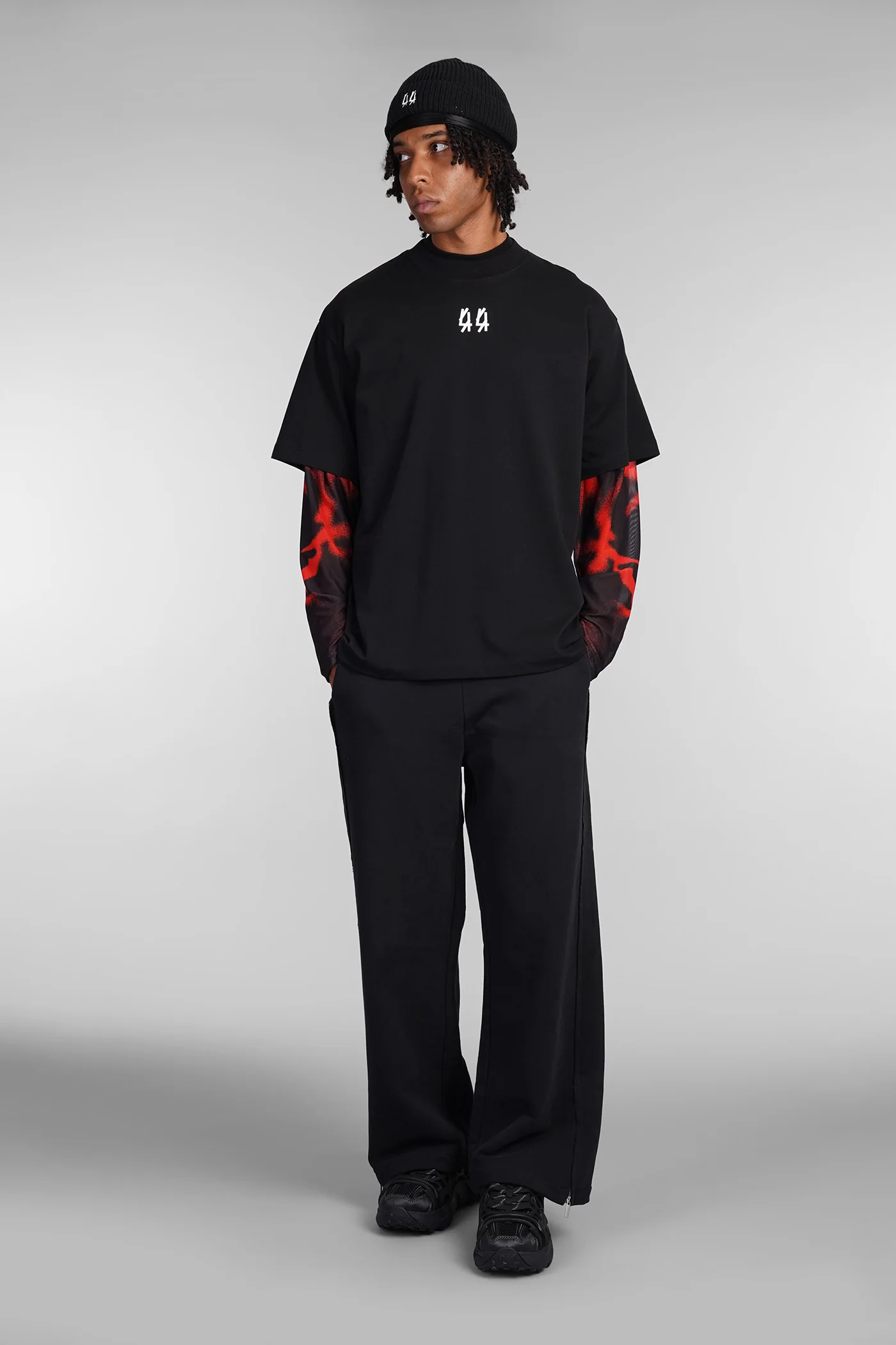 T-Shirt in black cotton - Image 2