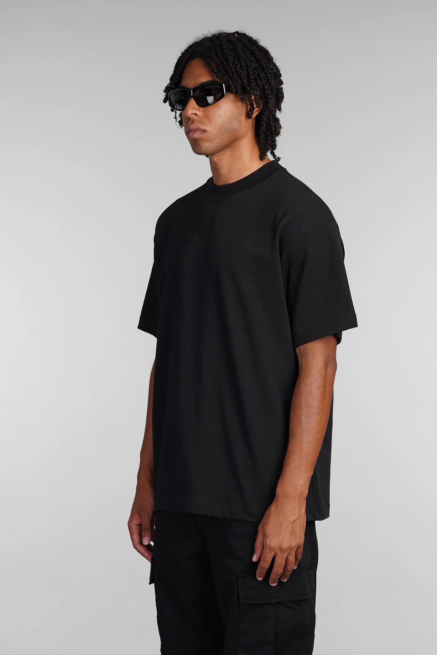 T-Shirt in black cotton - Image 4