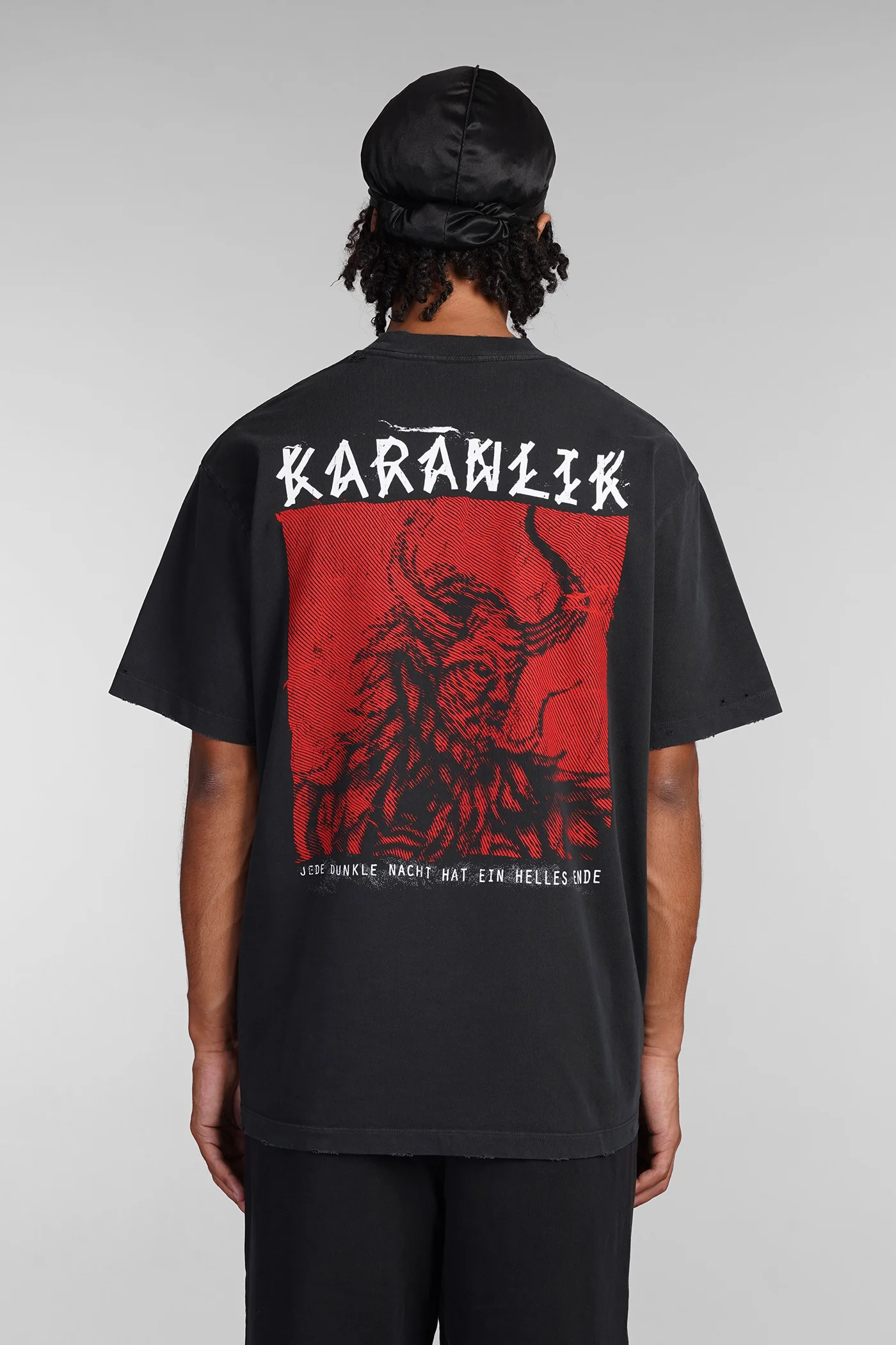 T-Shirt in black cotton - Image 3