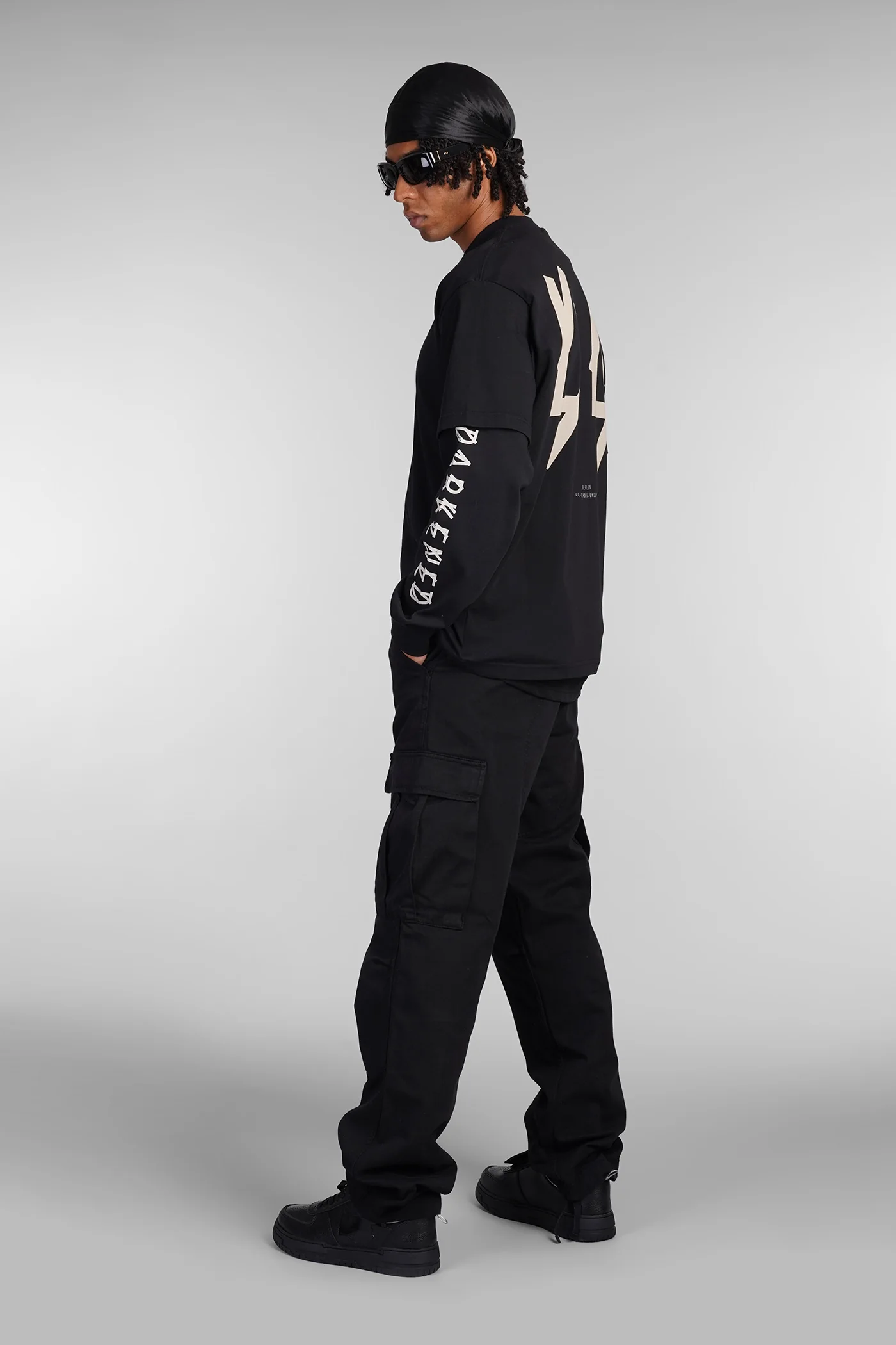T-Shirt in black cotton - Image 2