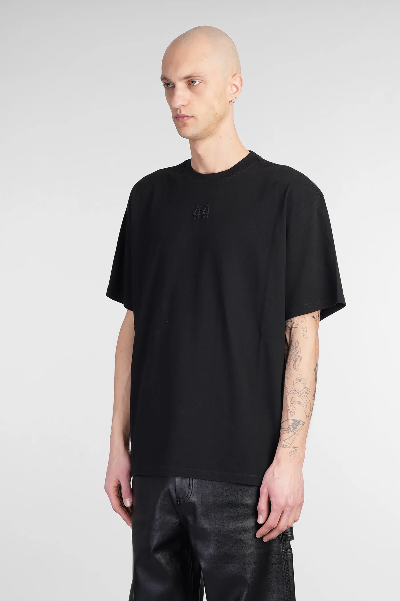 T-Shirt in black cotton - Image 4