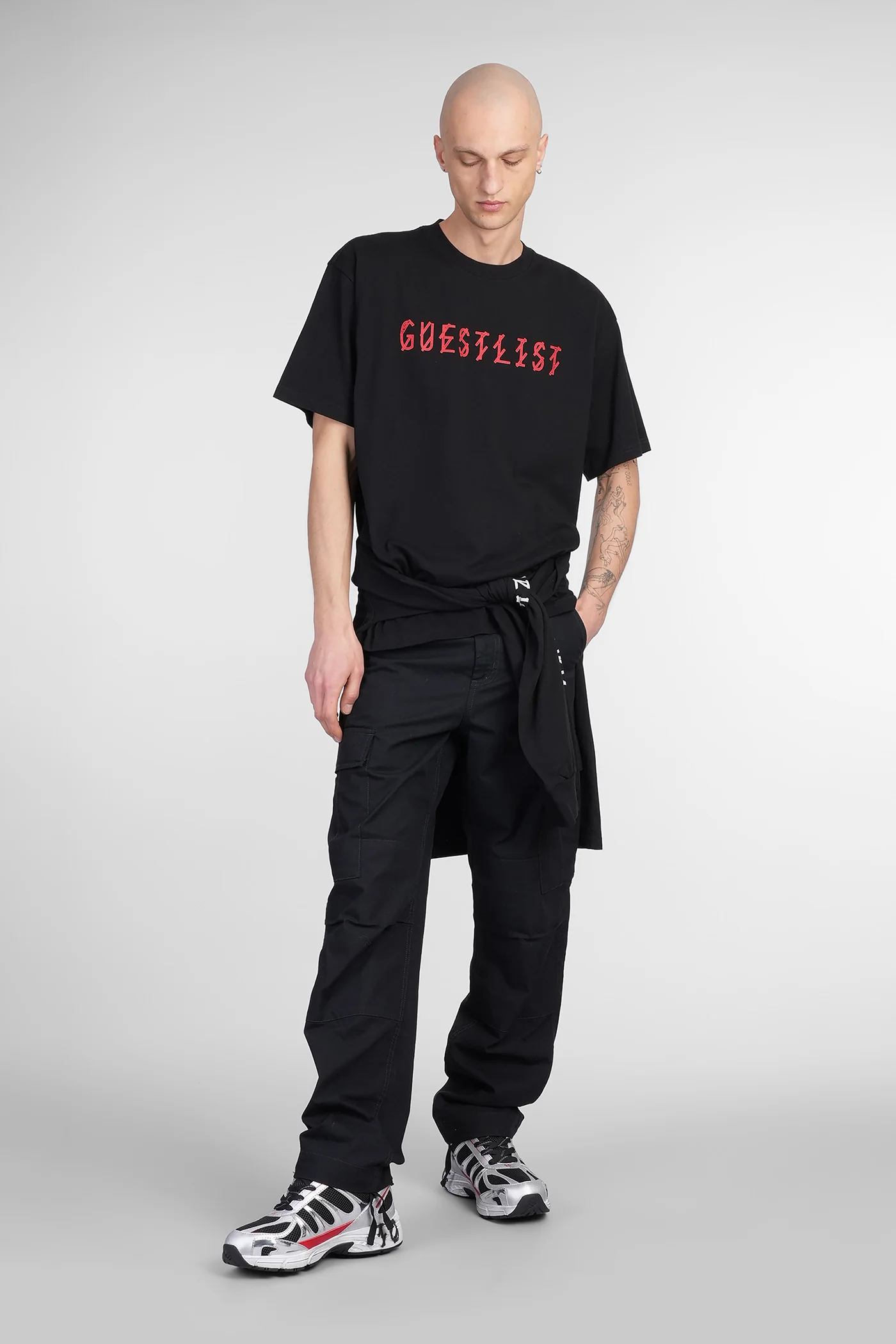 T-Shirt in black cotton - Image 2
