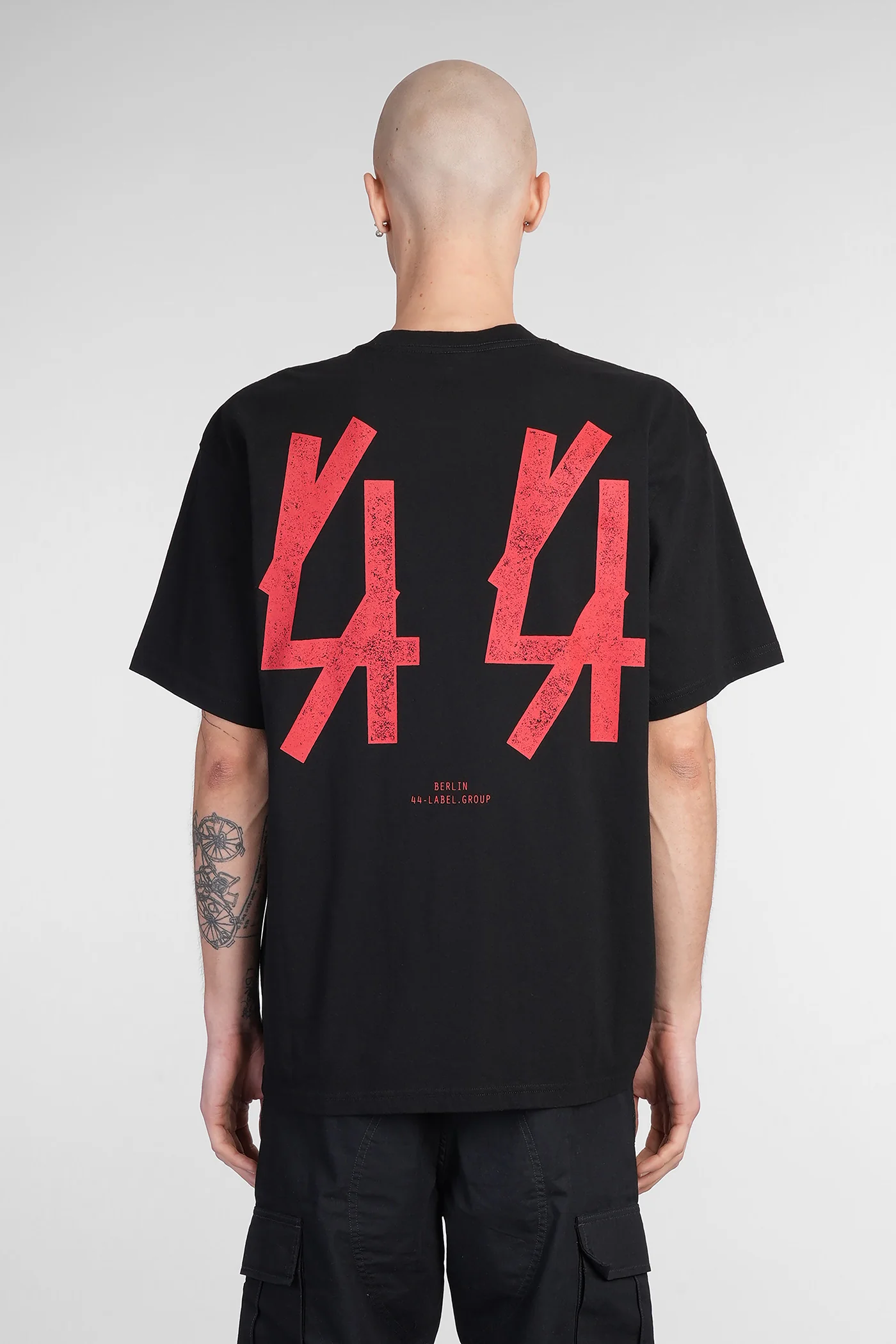 T-Shirt in black cotton - Image 3