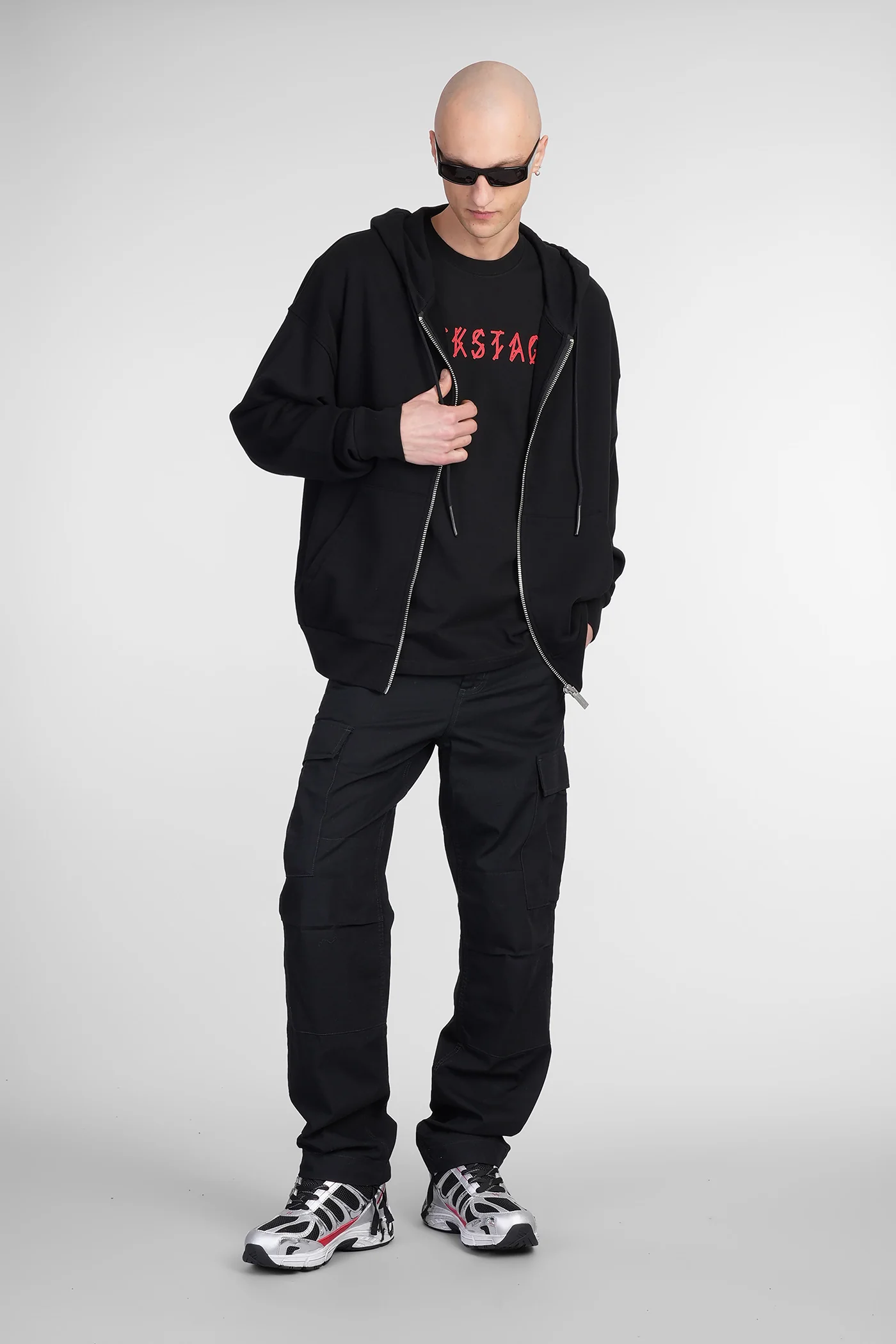 T-Shirt in black cotton - Image 2