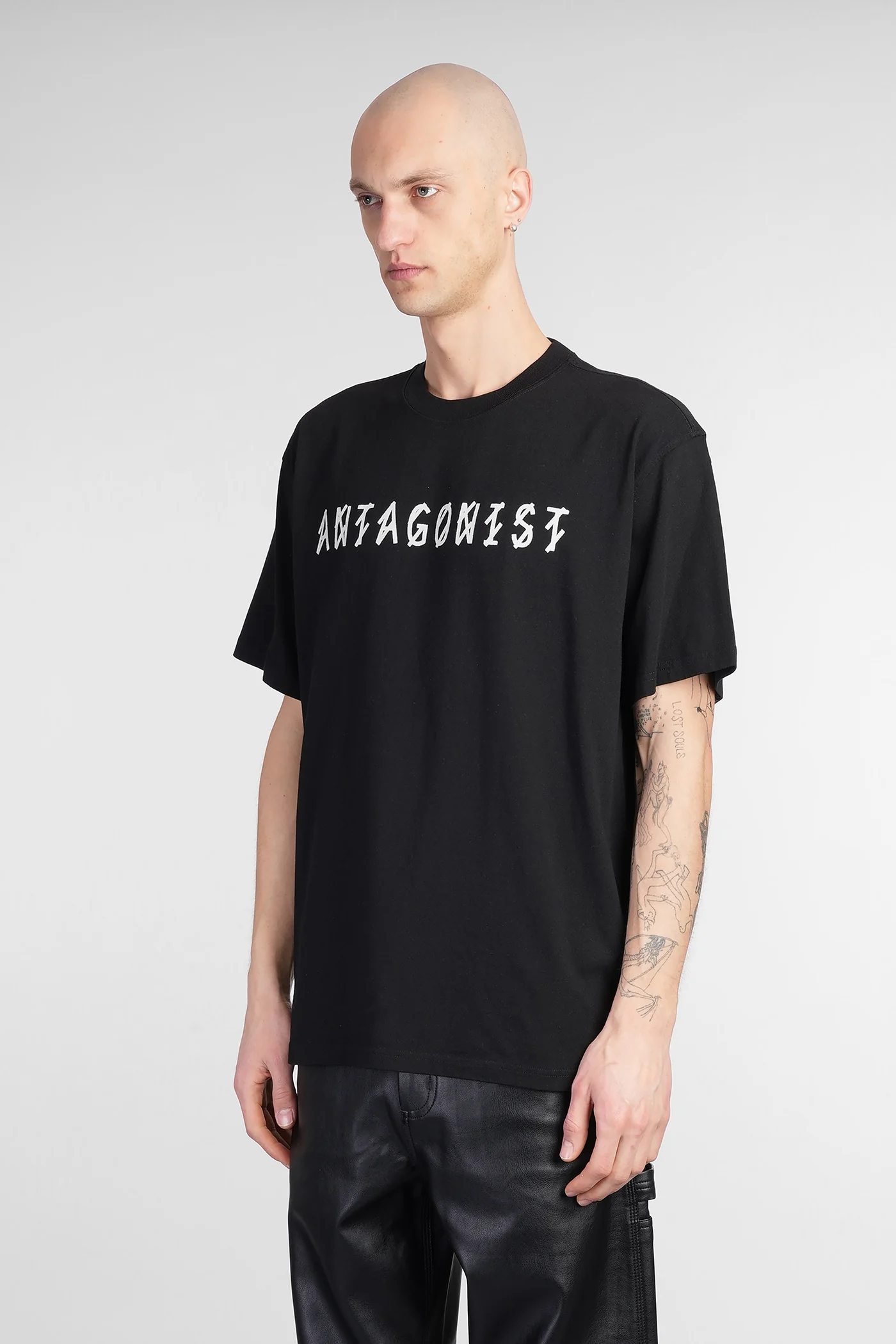 T-Shirt in black cotton - Image 4