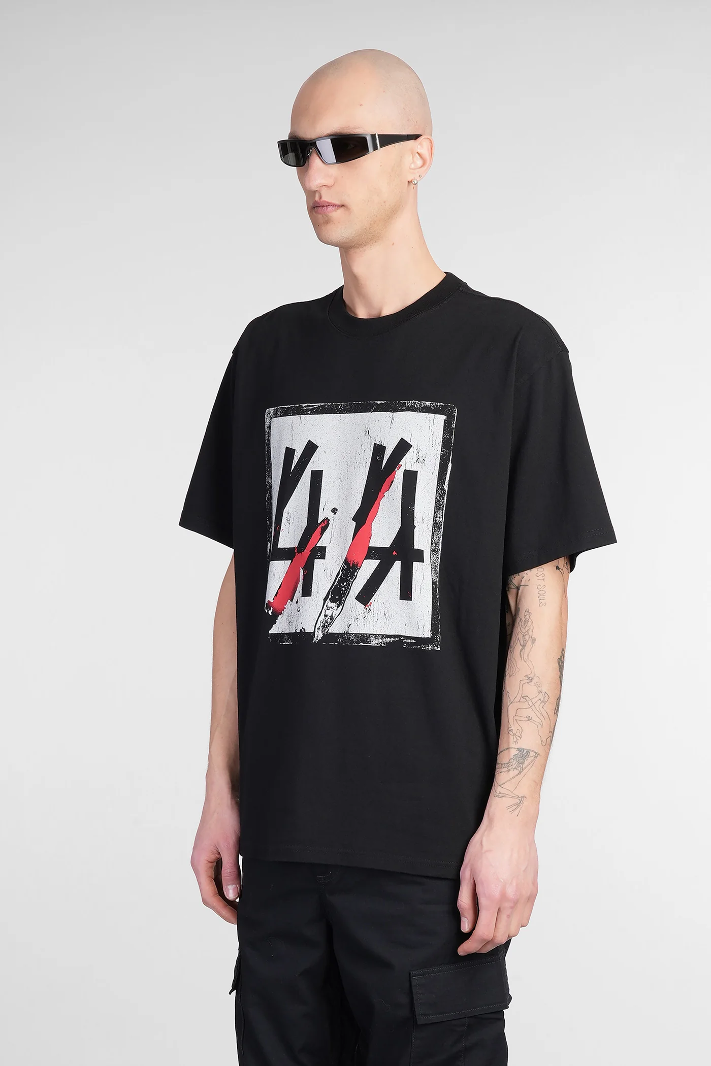 T-Shirt in black cotton - Image 4