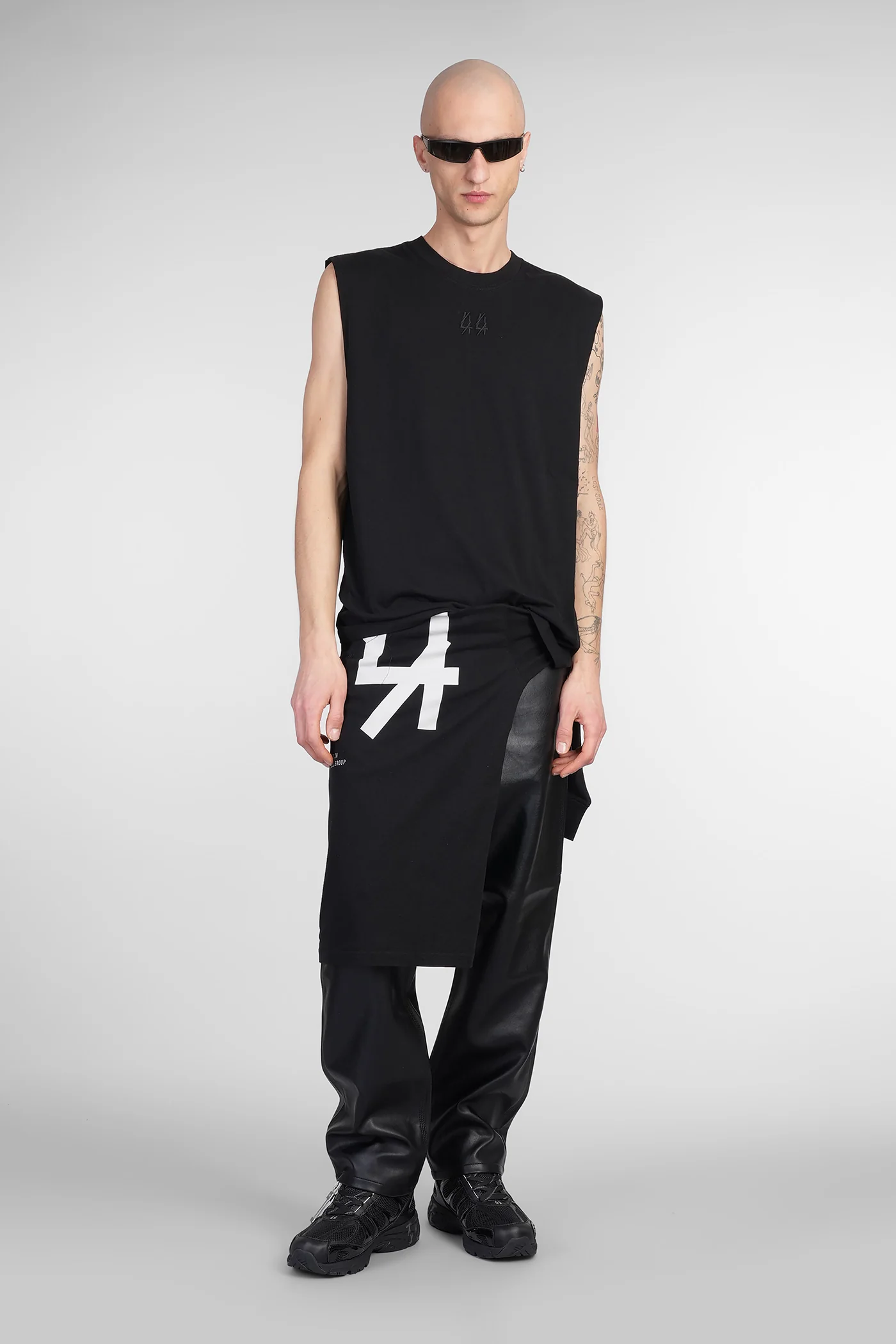 tank Top in black cotton - Image 2