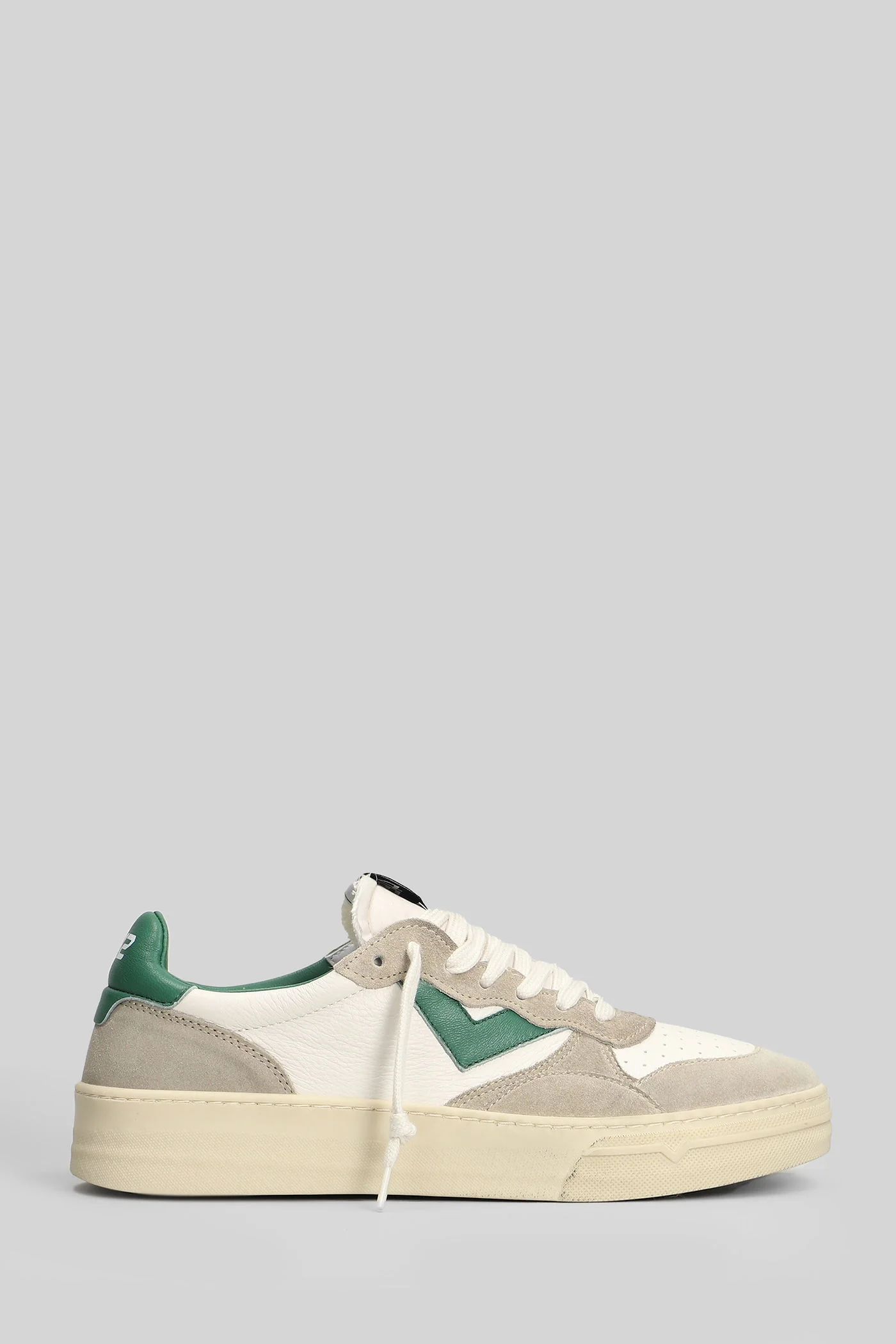 Hyper Sneakers in white suede and leather
