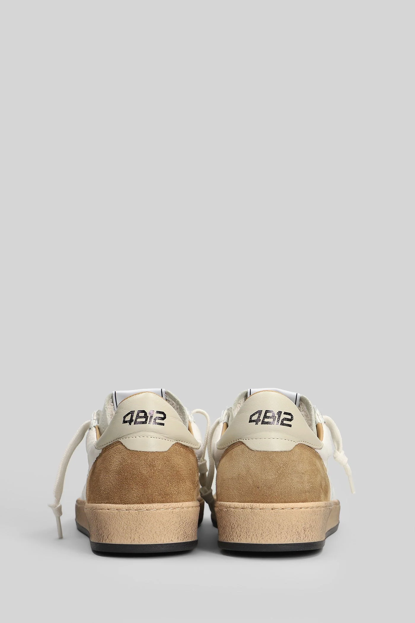 Playnew Sneakers in white suede and leather - Image 4