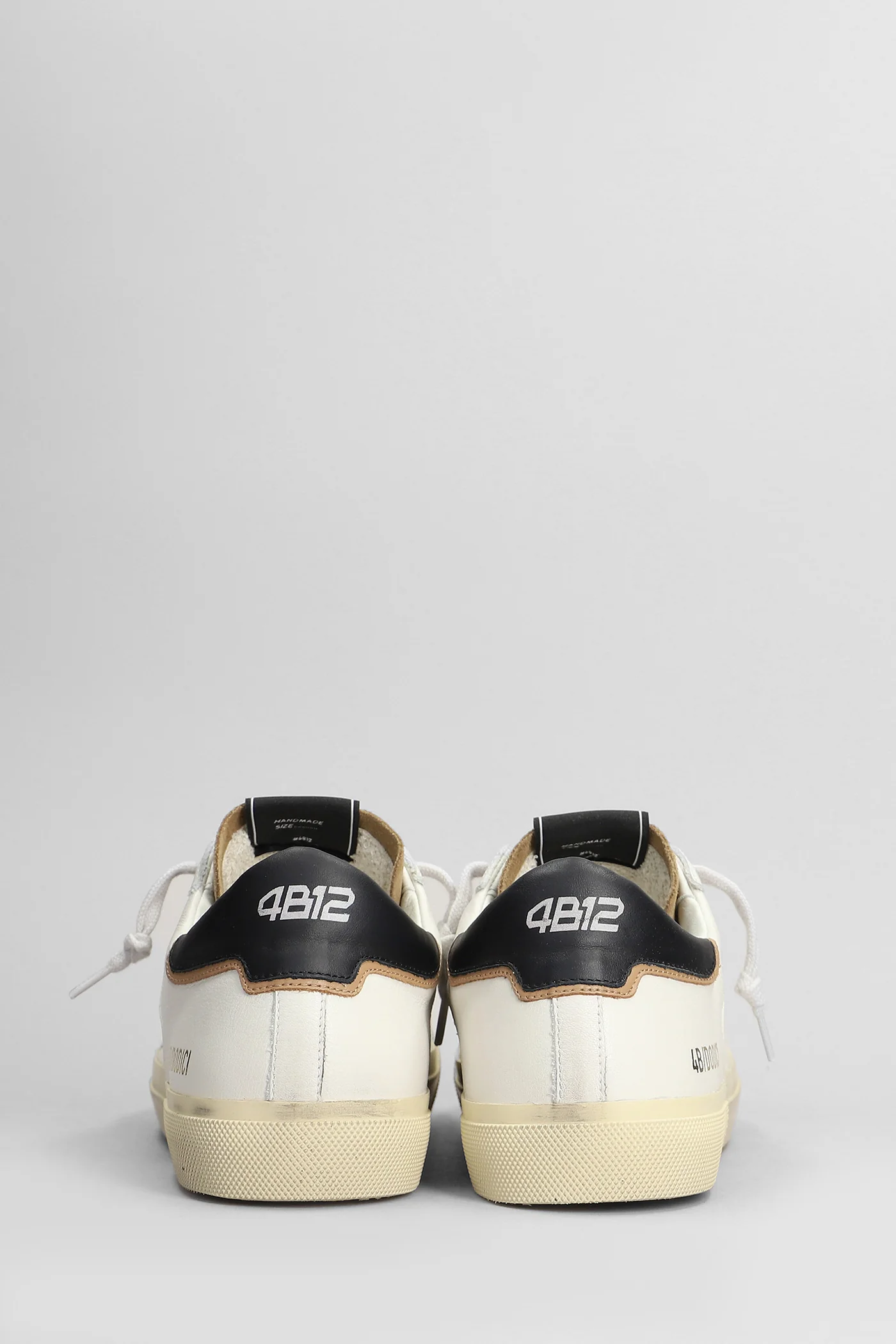 Retro Sneakers in white leather - Image 4