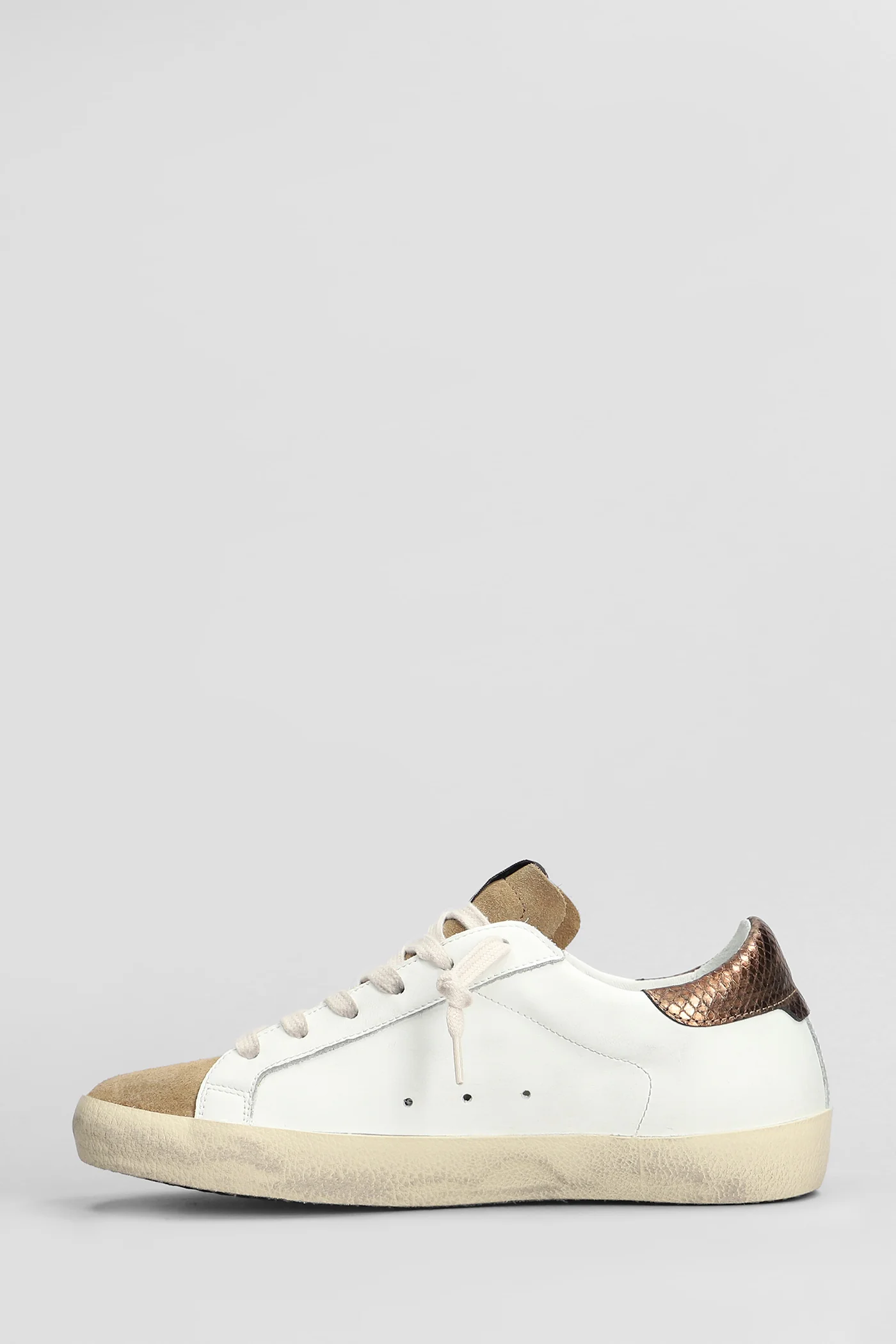 Suprime Sneakers in white suede and leather - Image 3