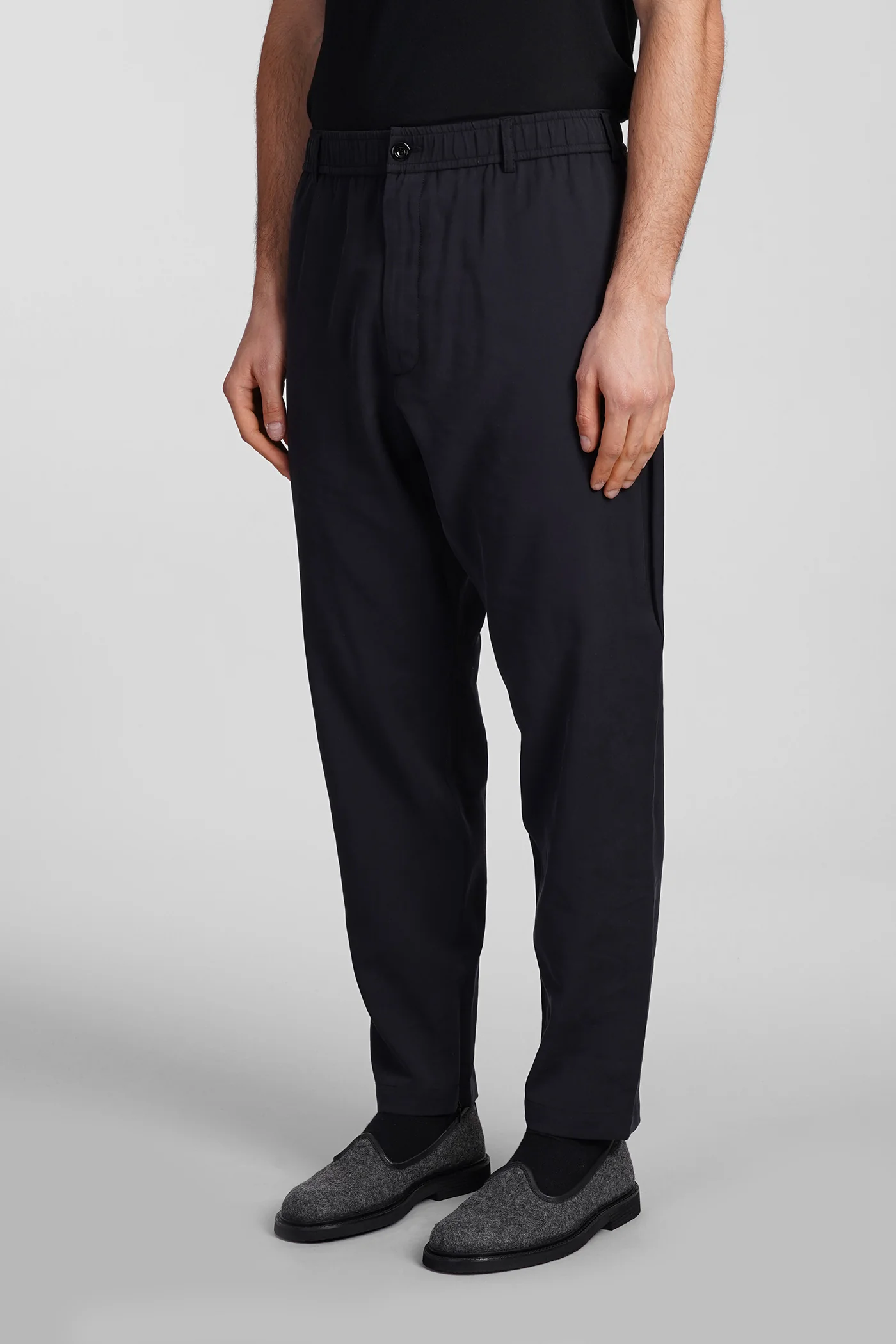 Pants in black viscose - Image 4