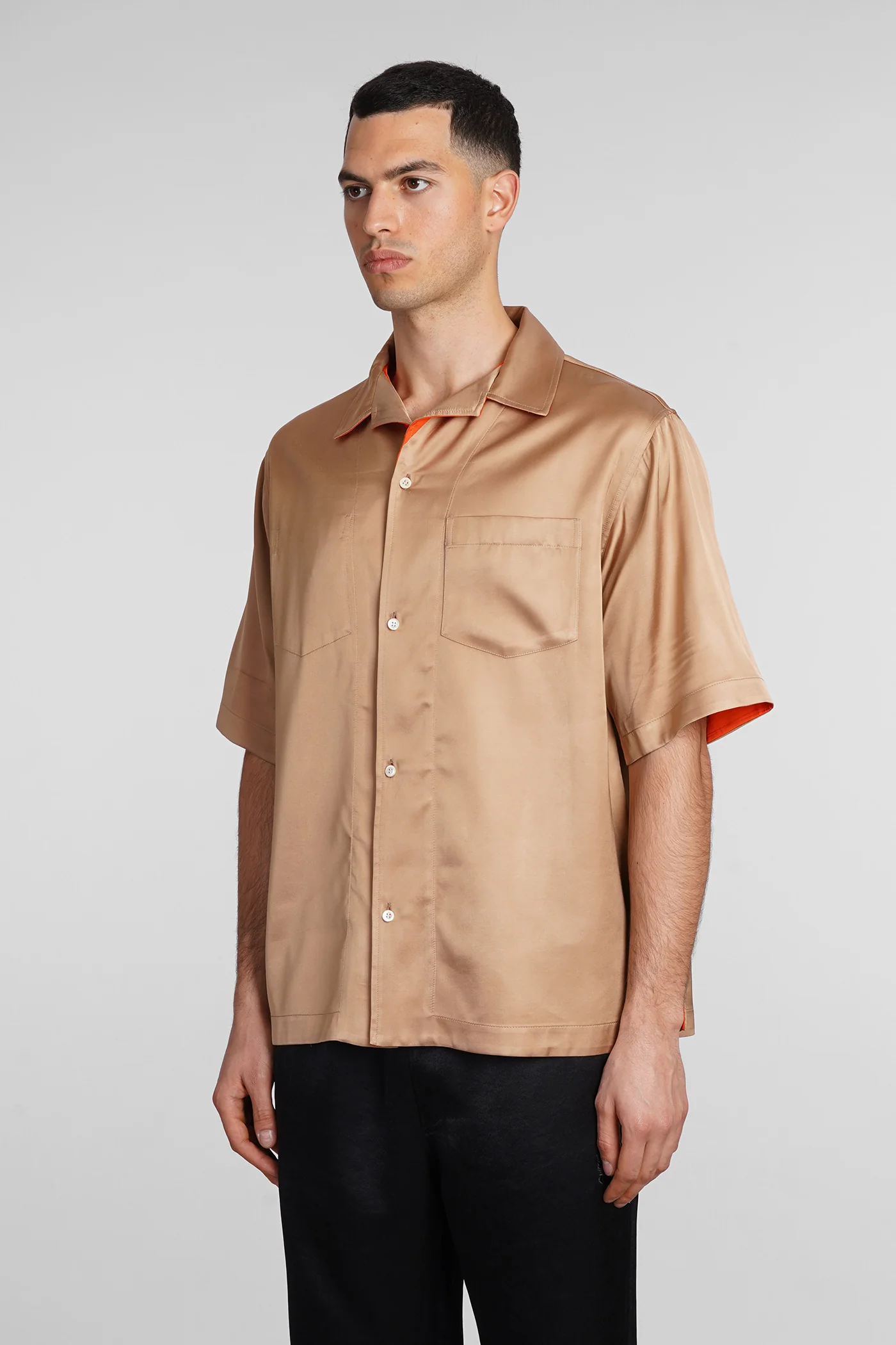 Shirt in beige viscose - Image 4