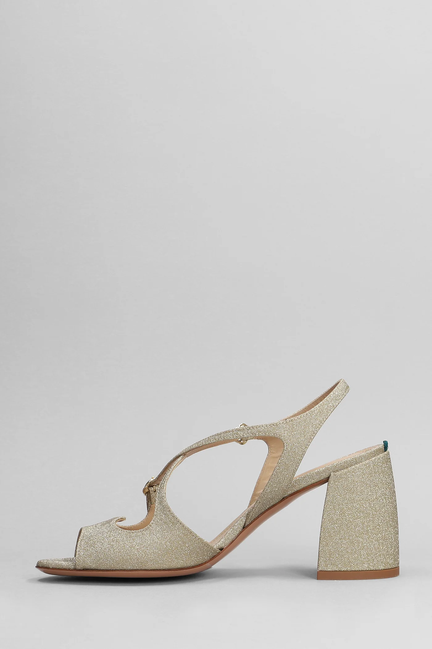 Sandals in platinum glitter - Image 3