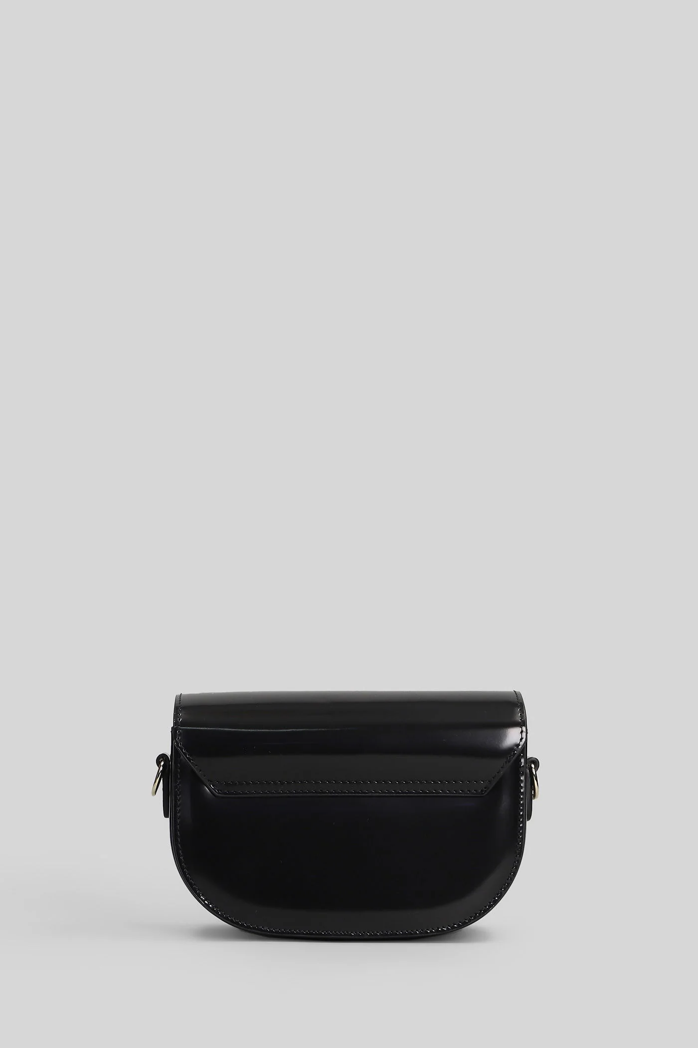 B side small Shoulder bag in black leather - Image 3