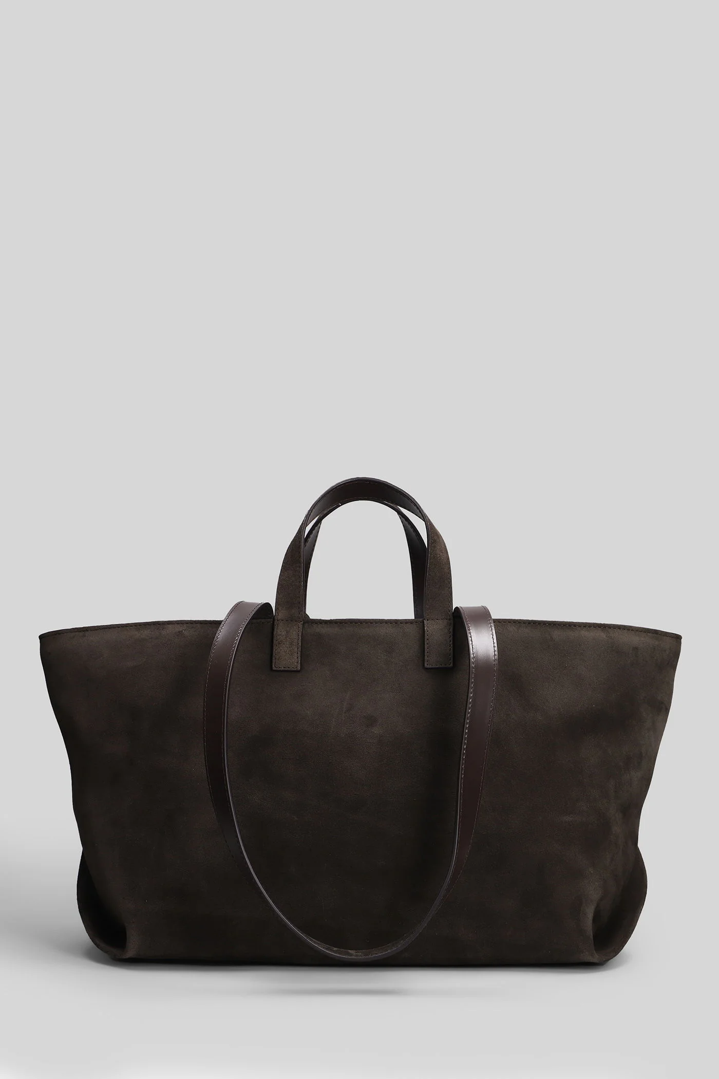 Le drummer Tote in grey suede - Image 15