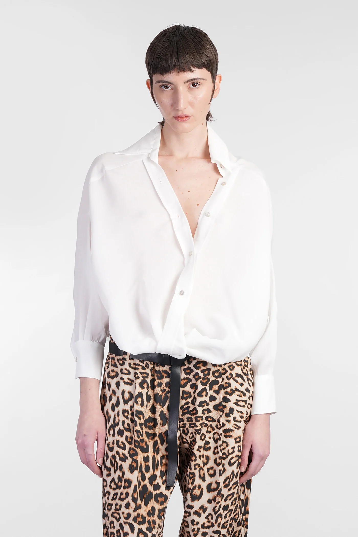 Shirt in white modal