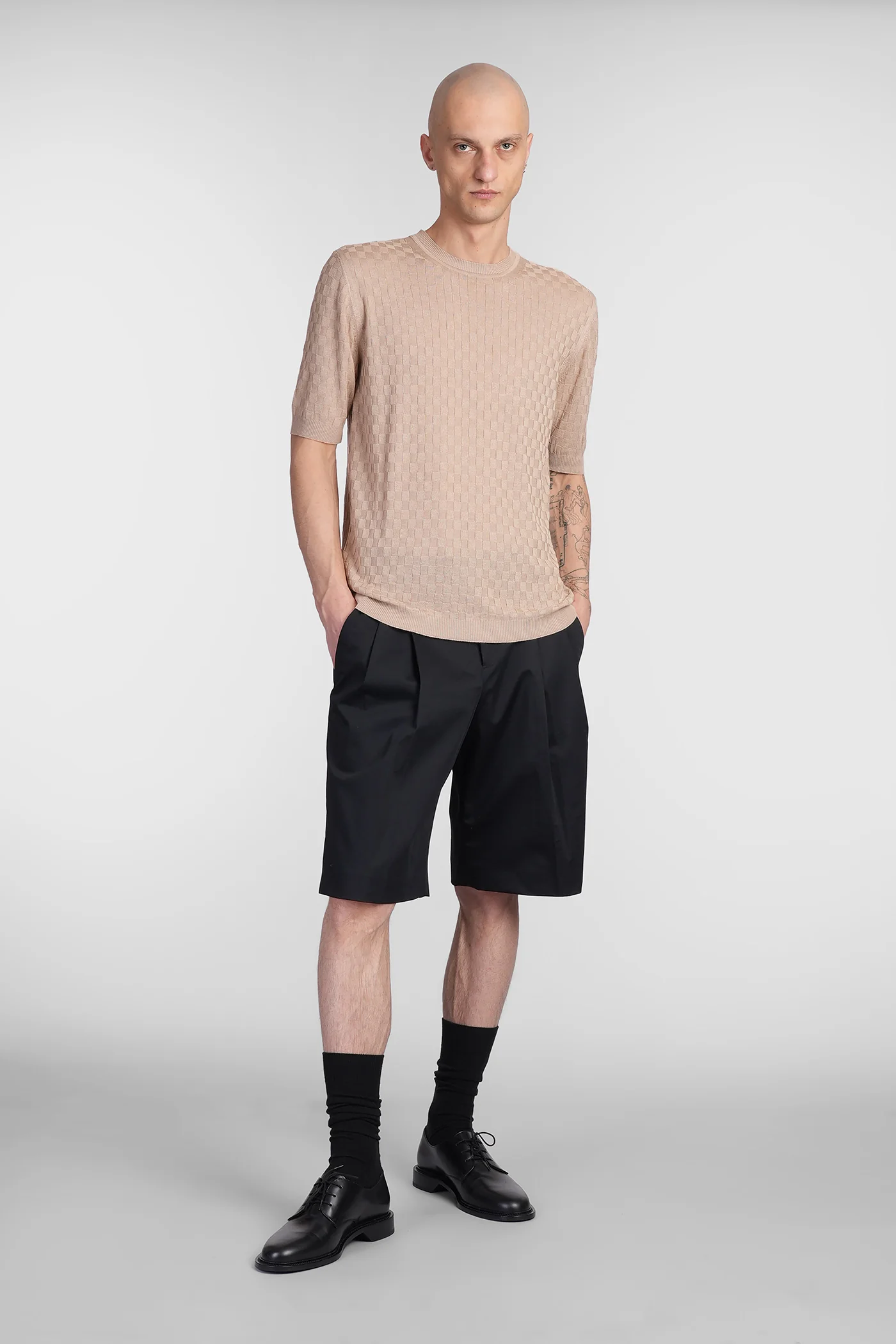 T-Shirt in beige viscose - Image 2