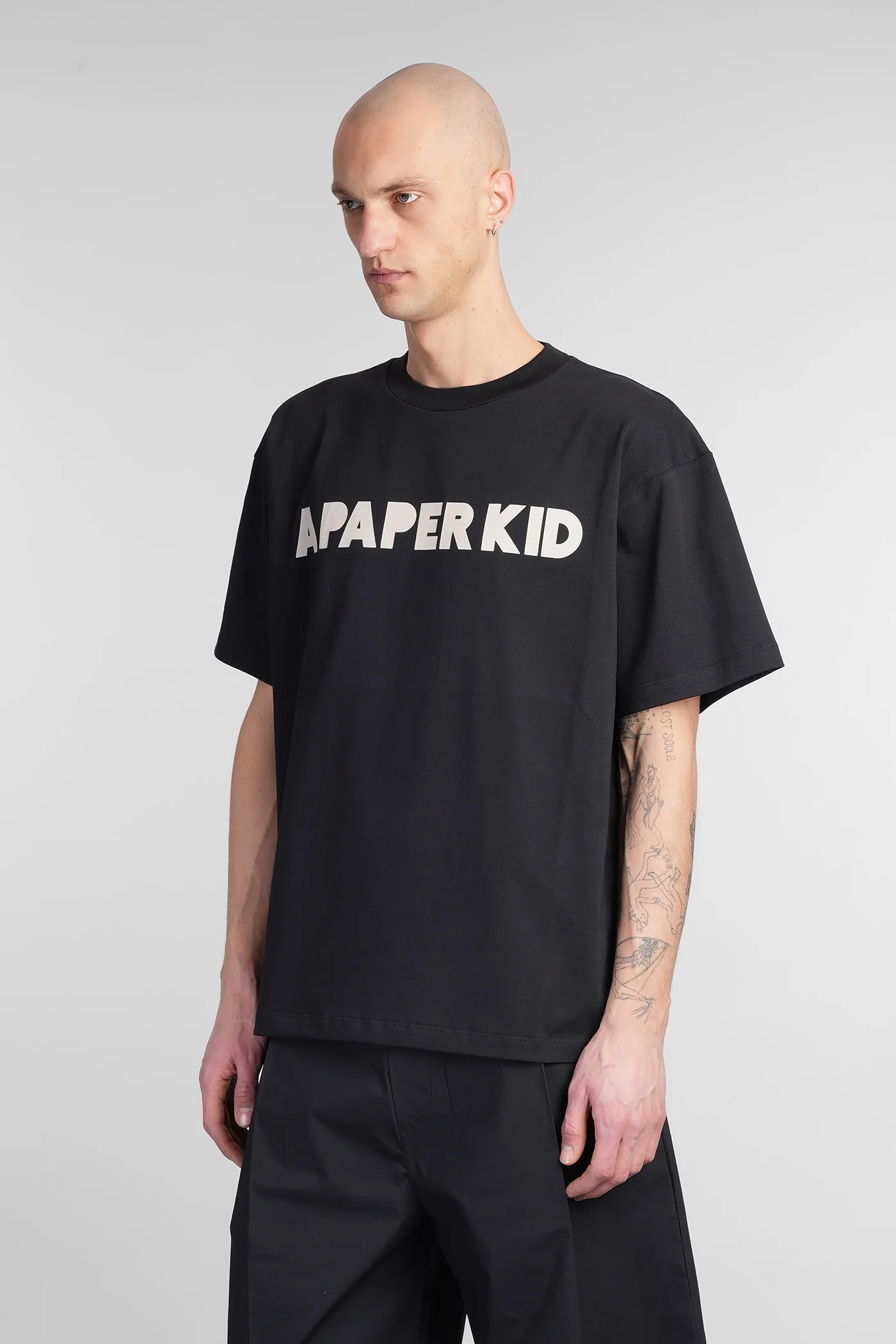 T-Shirt in black cotton - Image 4