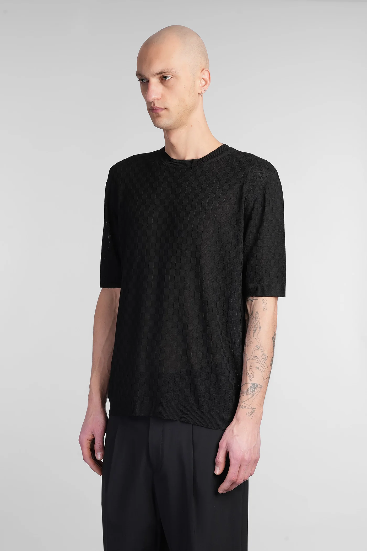 T-Shirt in black viscose - Image 4