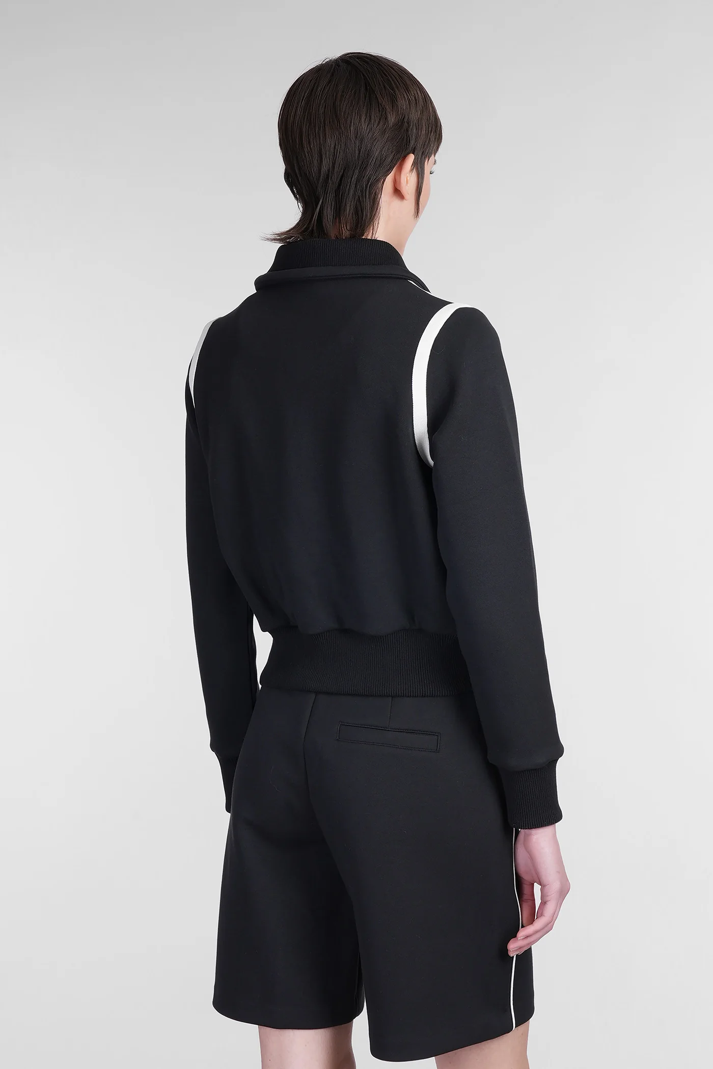 Collared TT Sweatshirt in black polyester - Image 3