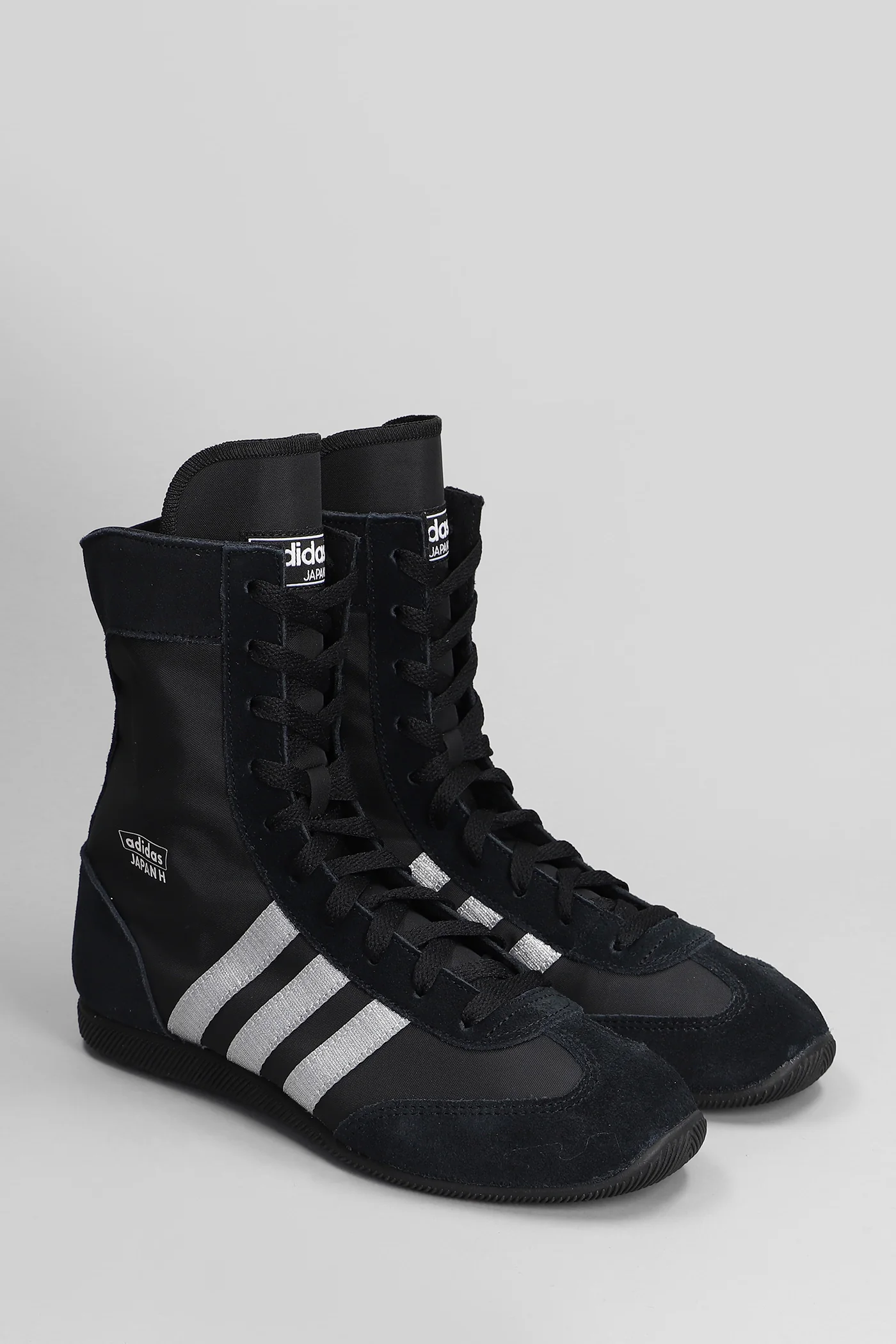 Japan H Sneakers in black Suede and fabric - Image 2