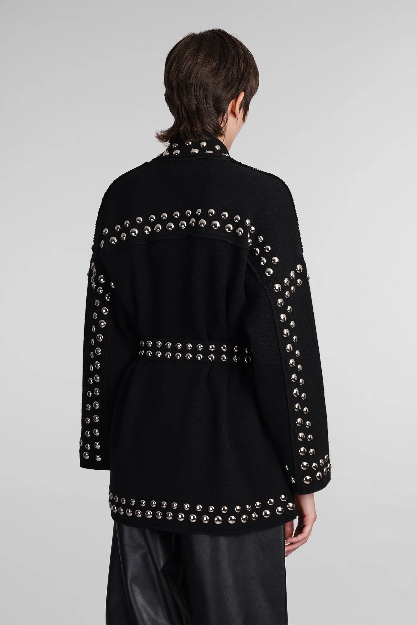 Cardigan in black wool - Image 3