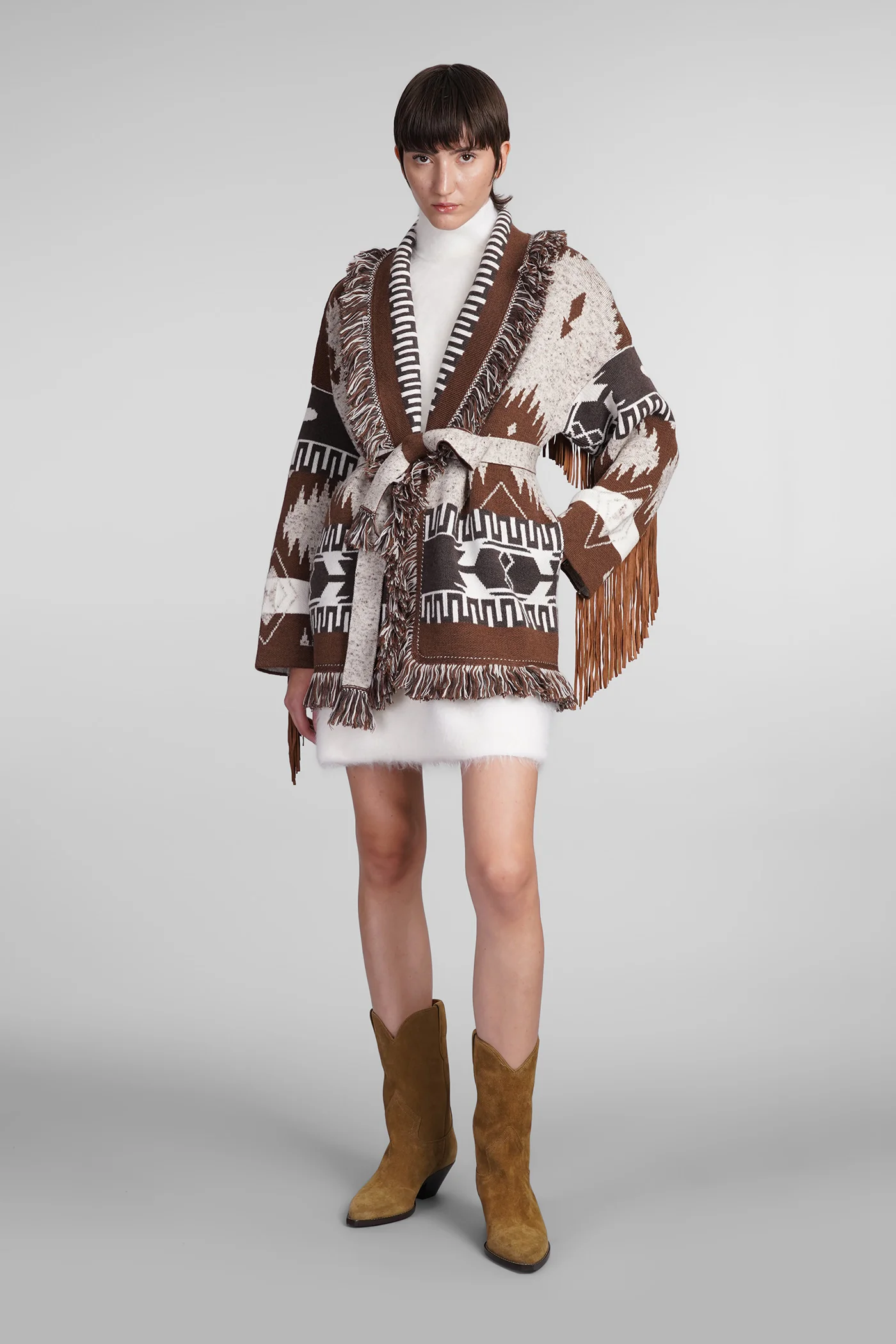 Cardigan in brown wool - Image 2