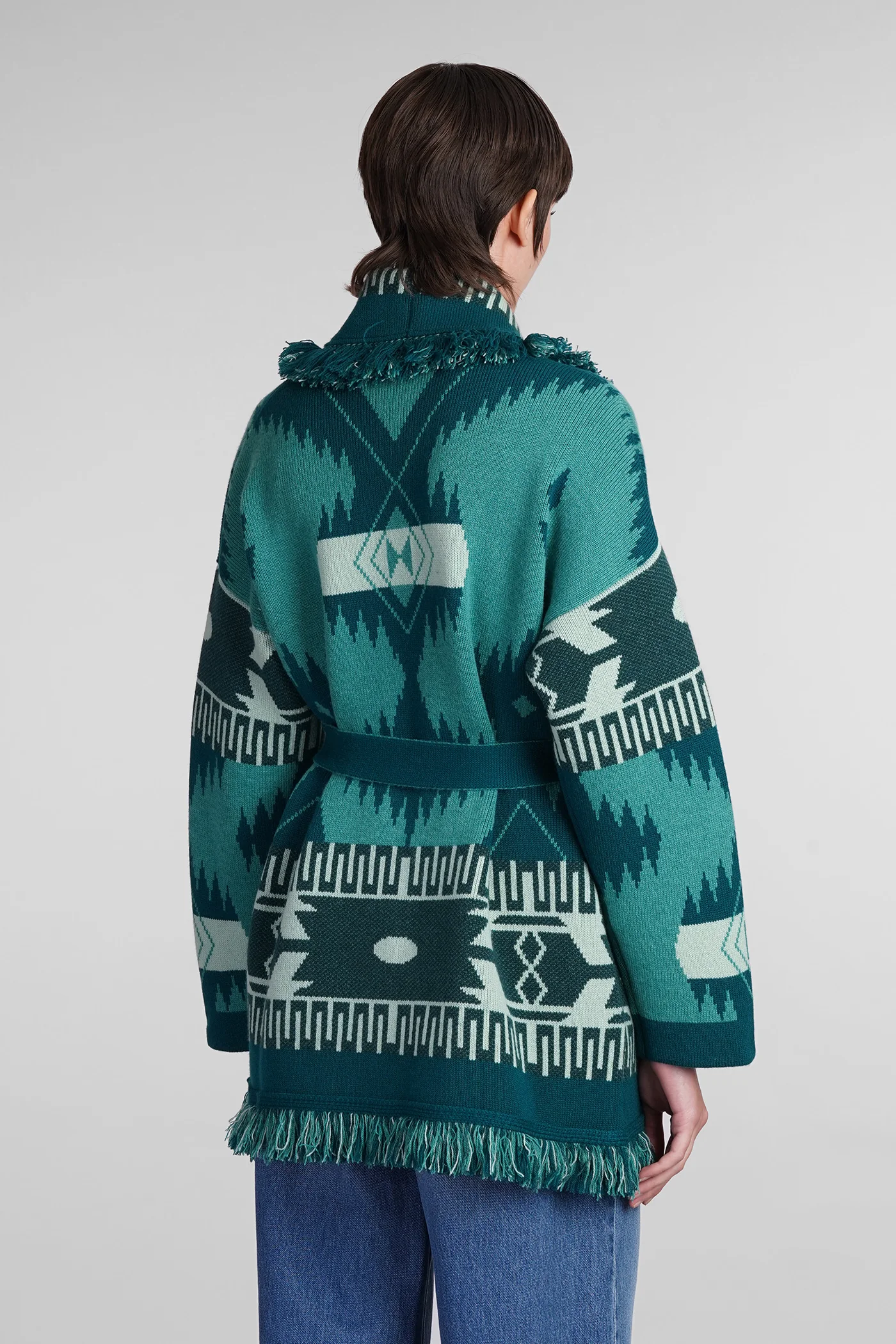 Cardigan in green cashmere - Image 3