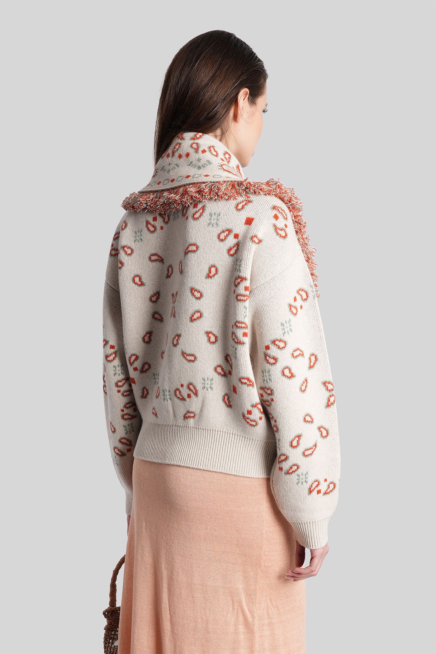 Casual jacket in beige wool - Image 3