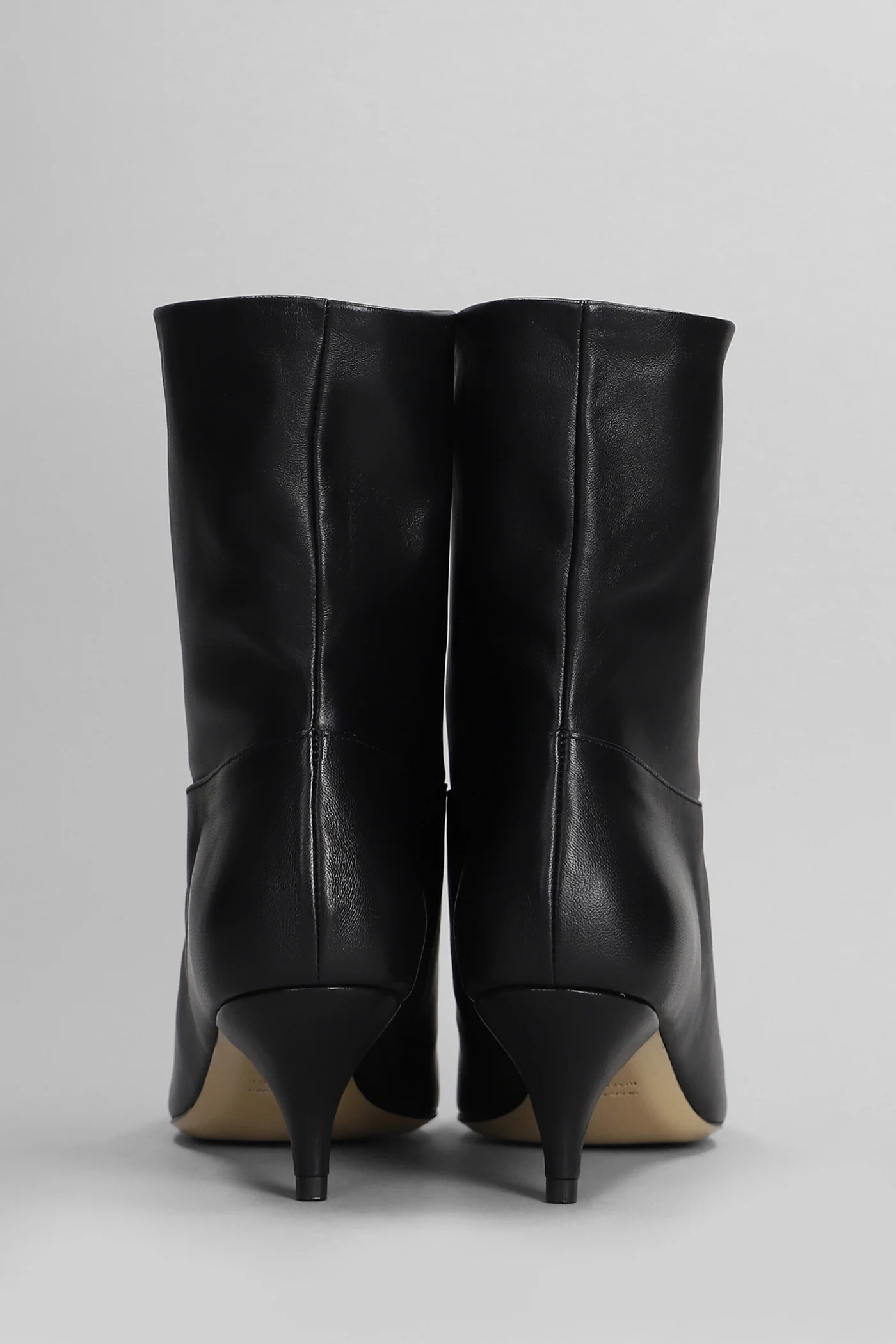 High heels Ankle boots in black leather - Image 4