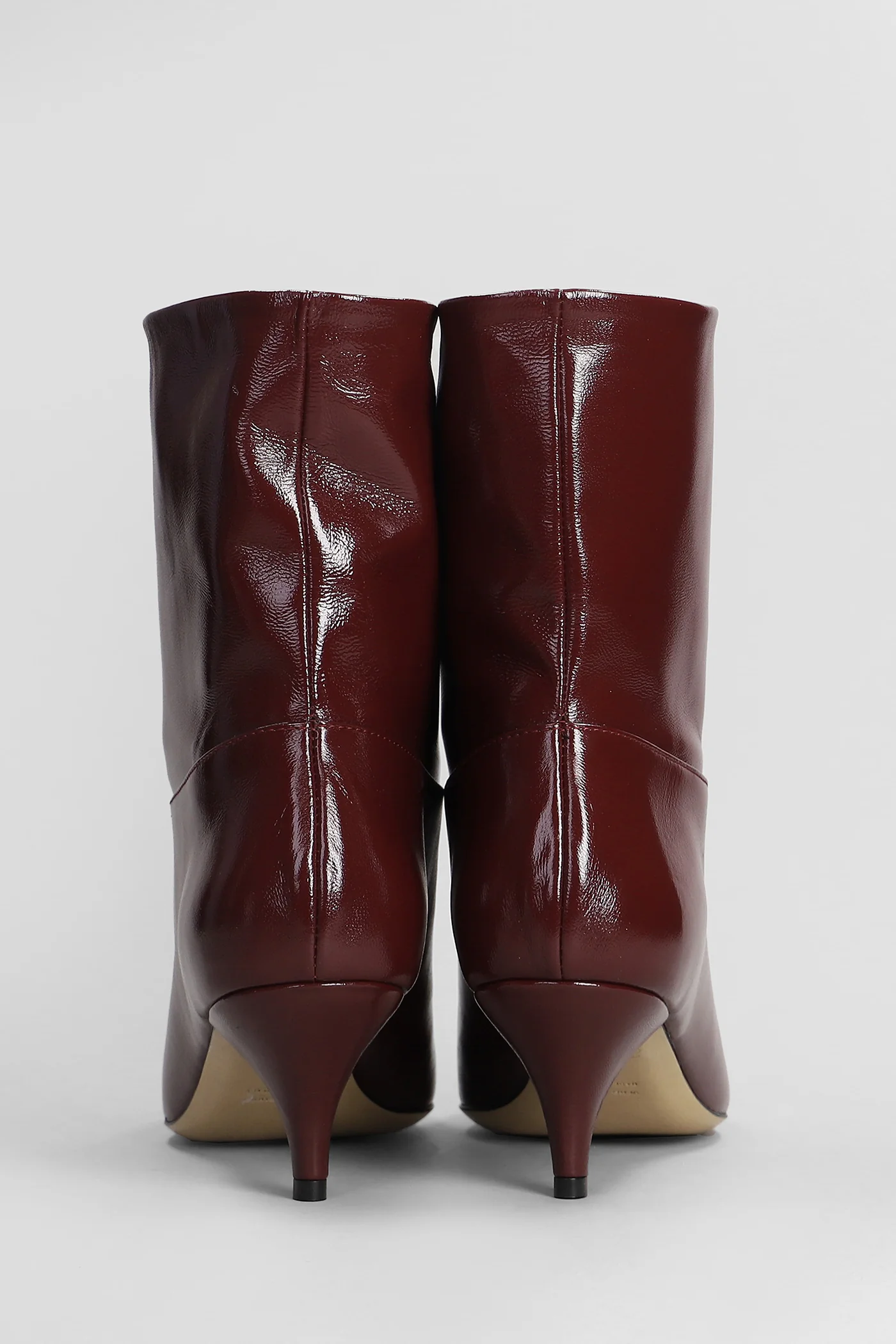 High heels Ankle boots in bordeaux leather - Image 4