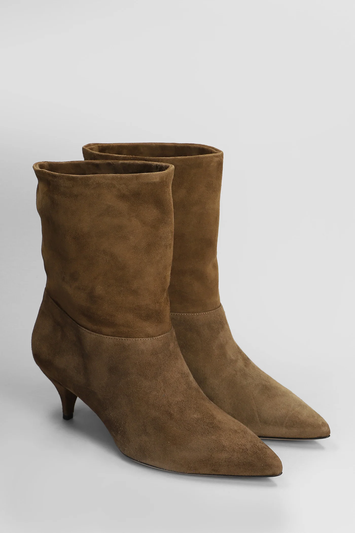 High heels Ankle boots in brown suede - Image 2