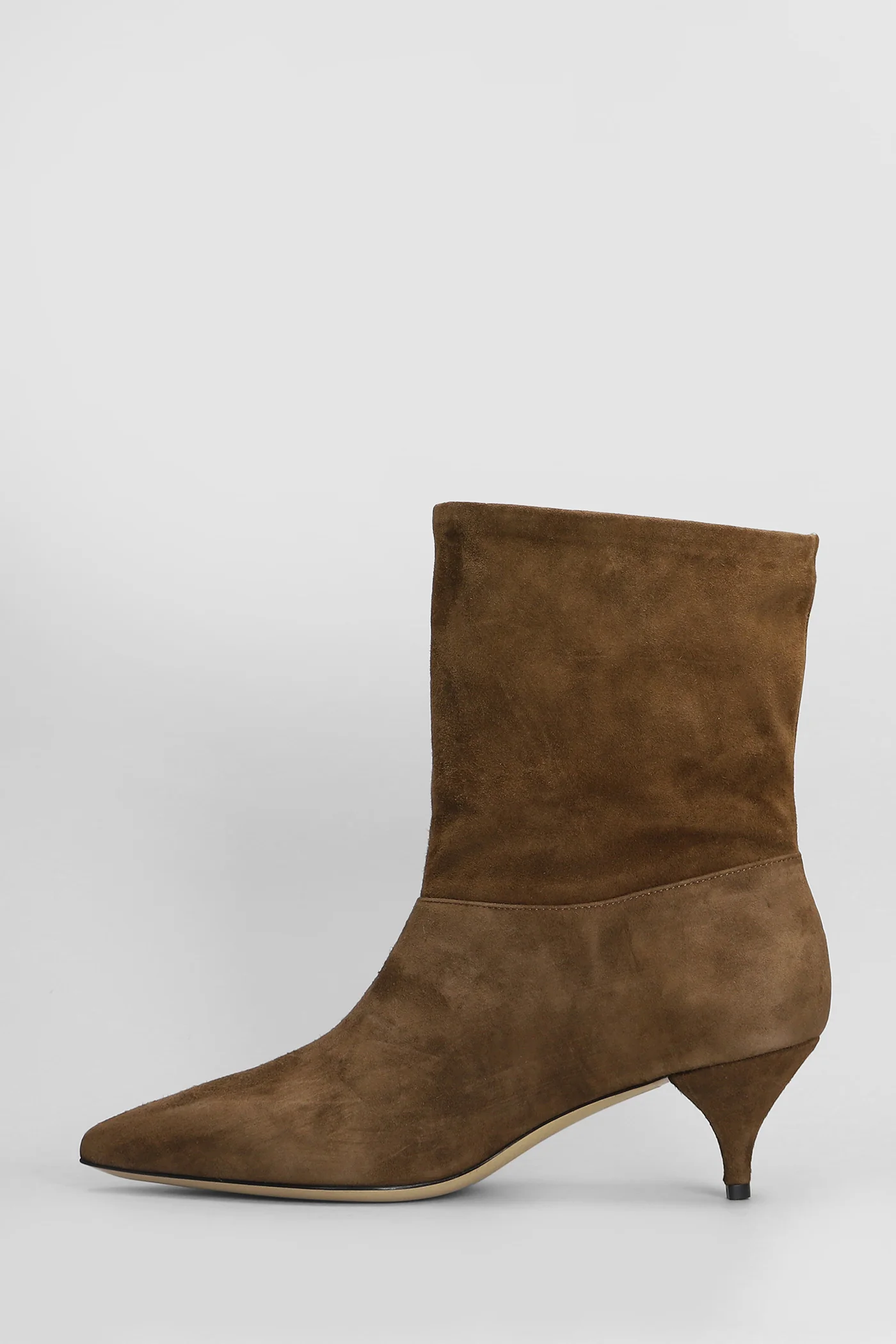 High heels Ankle boots in brown suede - Image 3