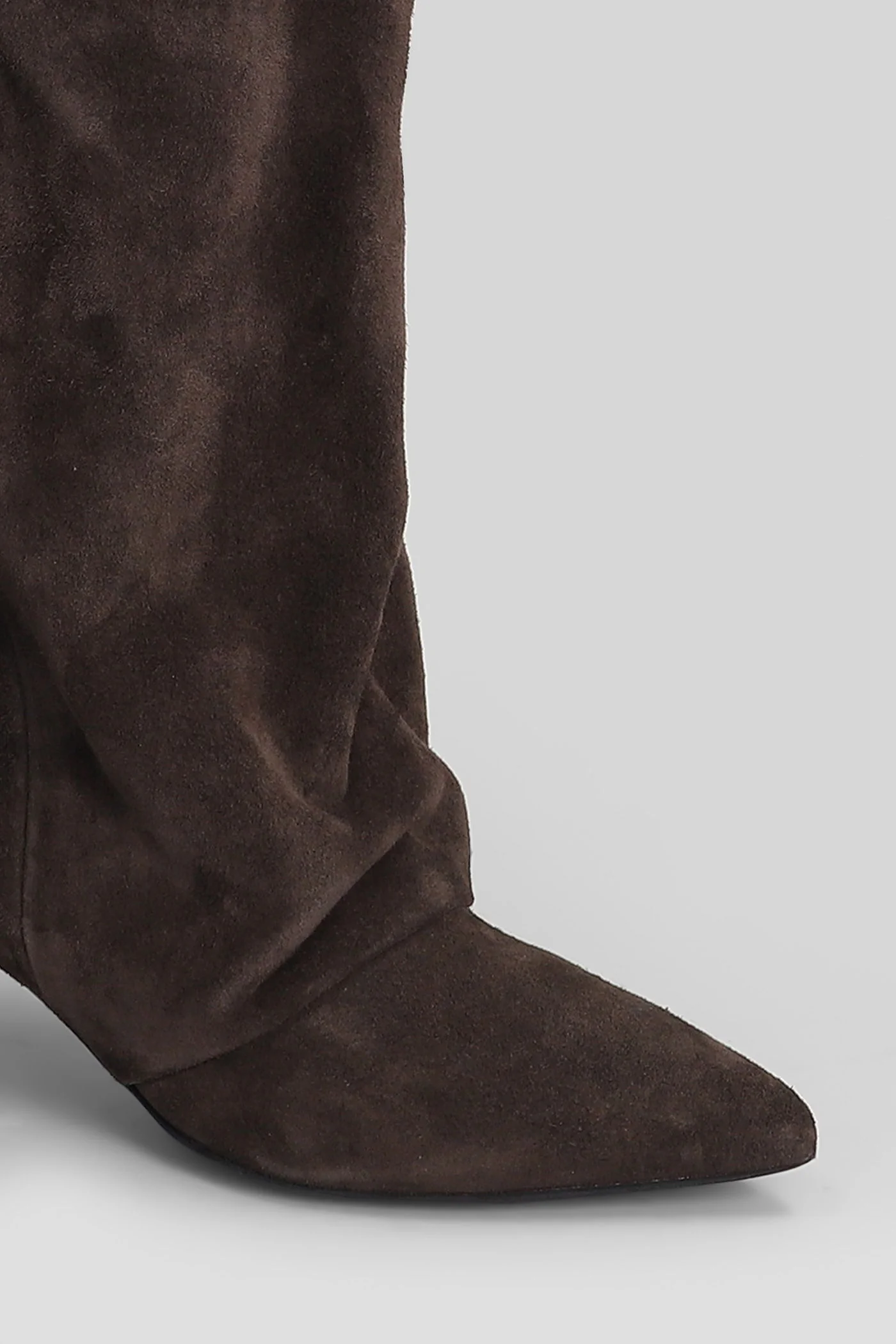 High heels boots in brown suede - Image 5